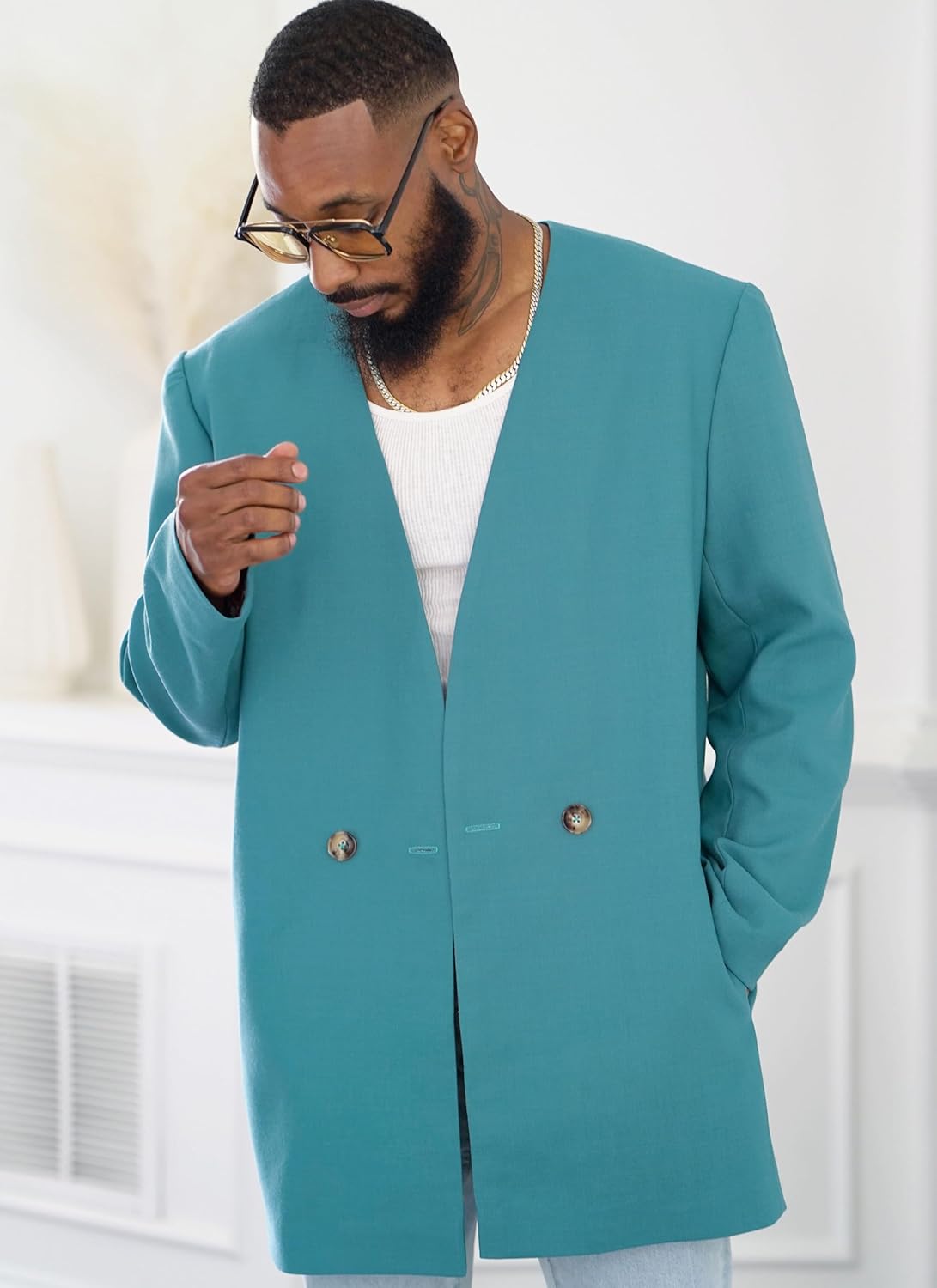 Simplicity SS3071A Unisex Oversized Lined Blazer Sewing Pattern Packet by Mimi G Style, Design Code S3071, Sizes XS-S-M-L-XL-XXL