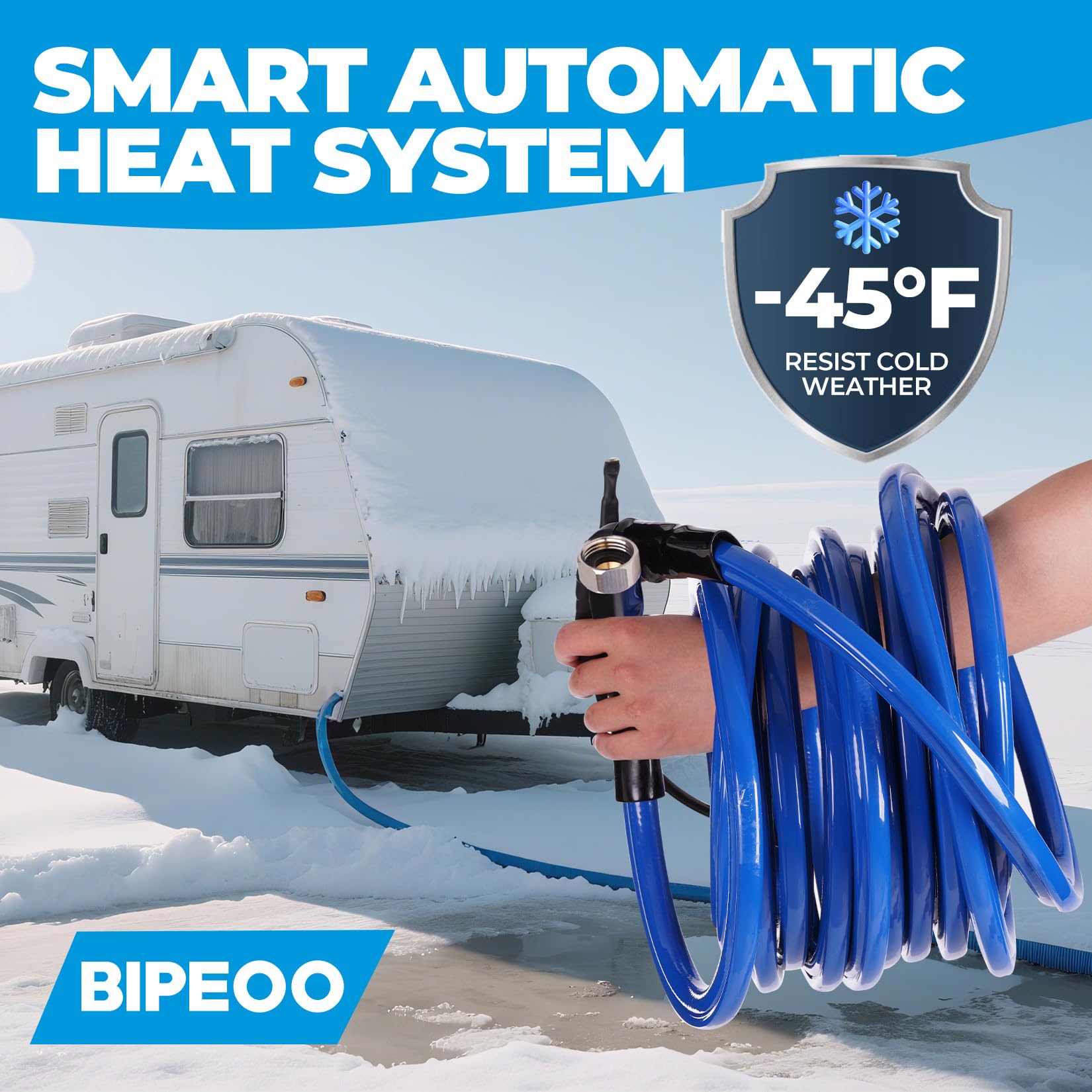 30FT Heated Water Hose for Rv,Heated Drinking Water Hose Antifreeze to -45°F,Great Rv Accessories for Campers,Livestock,Agriculture,Lead and BPA Free