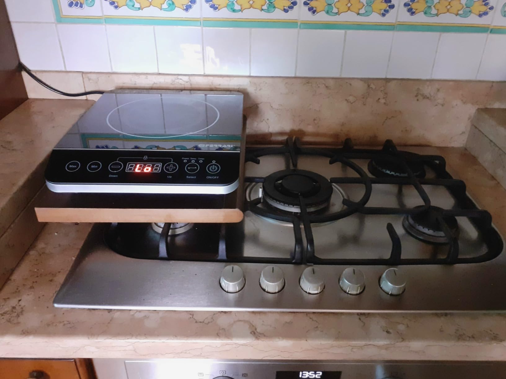 G3 Ferrari Piastra Induzione Doppia 3500W - Vetro Temperato, Display Digitale, 60x36 Cm, Nero - Foto 4