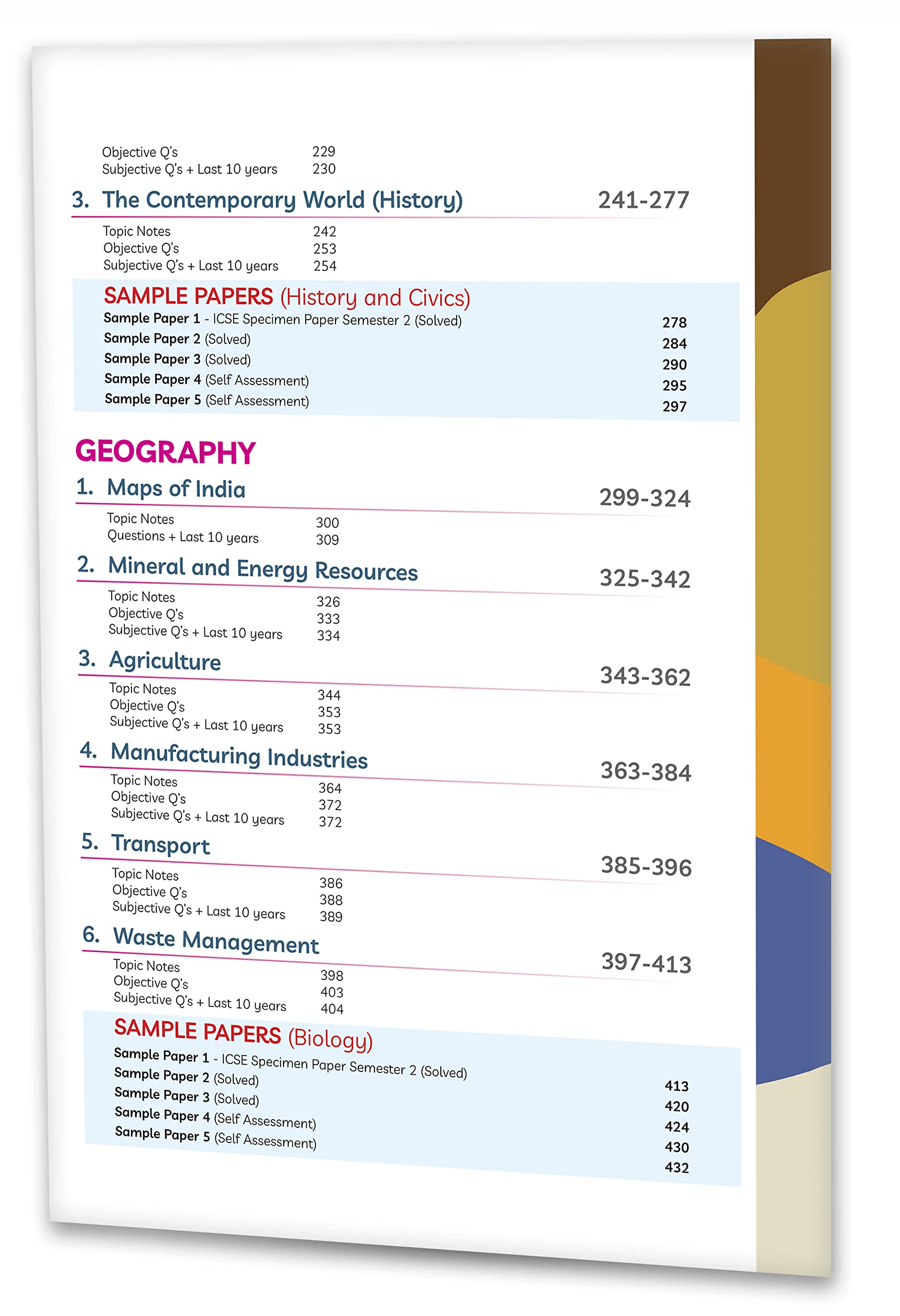 EDUCART ICSE Class 10 Final Guidebook Semester 2 Volume 1 (Question Bank + Sample Papers Combined) 2022 - History & Civics, Geography, English Paper 1 & Paper 2 2