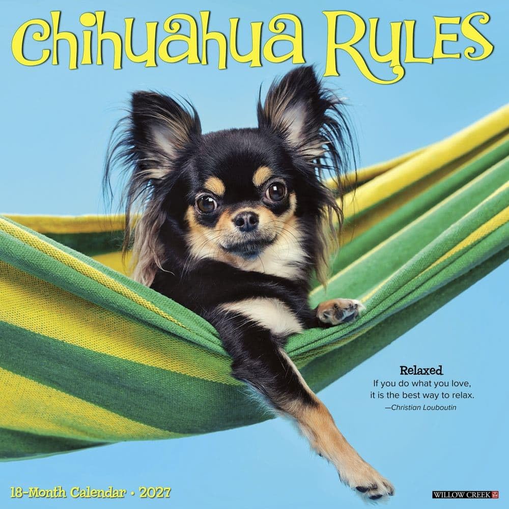Willow Creek Press, Chihuahua Rules 2027 Wall Calendar