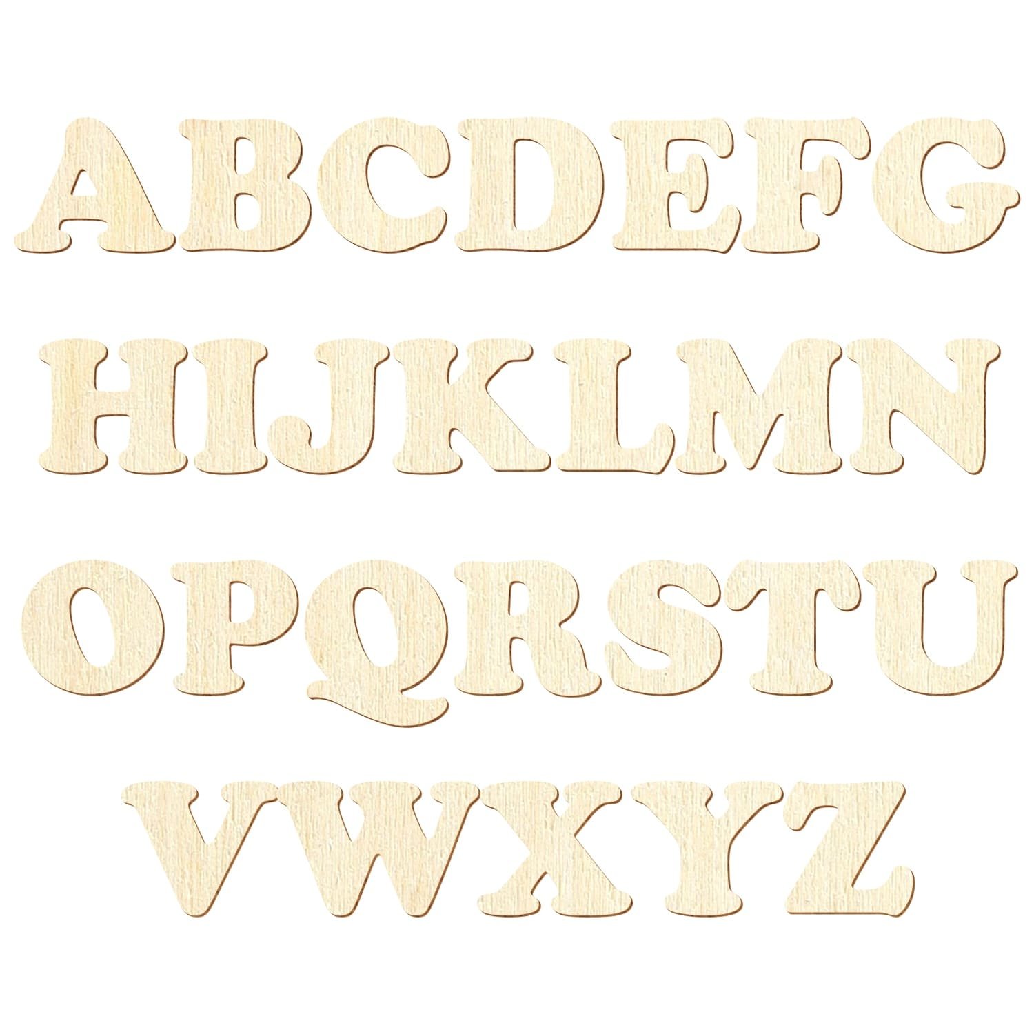 buetic compensato di apprendimento set di alfabeto A-Z 26 lettere – Pioppo 3 mm, Legno, Cooper, 25 cm