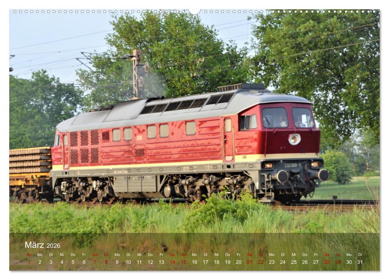 Diesel-Loks (Wandkalender 2026 DIN A2 quer), CALVENDO Monatskalender: Die pure Eisenbahnnostalgie! (CALVENDO Mobilitaet)