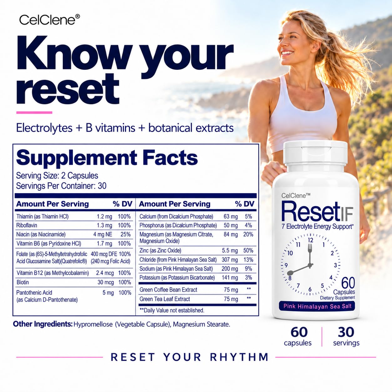 ResetIF, 7 Electrolytes, Methyl B12 & Methly Folate, Green Tea & Green Coffee Extracts, B Complex, Zinc, 72 Trace Minerals — Amazon image 7