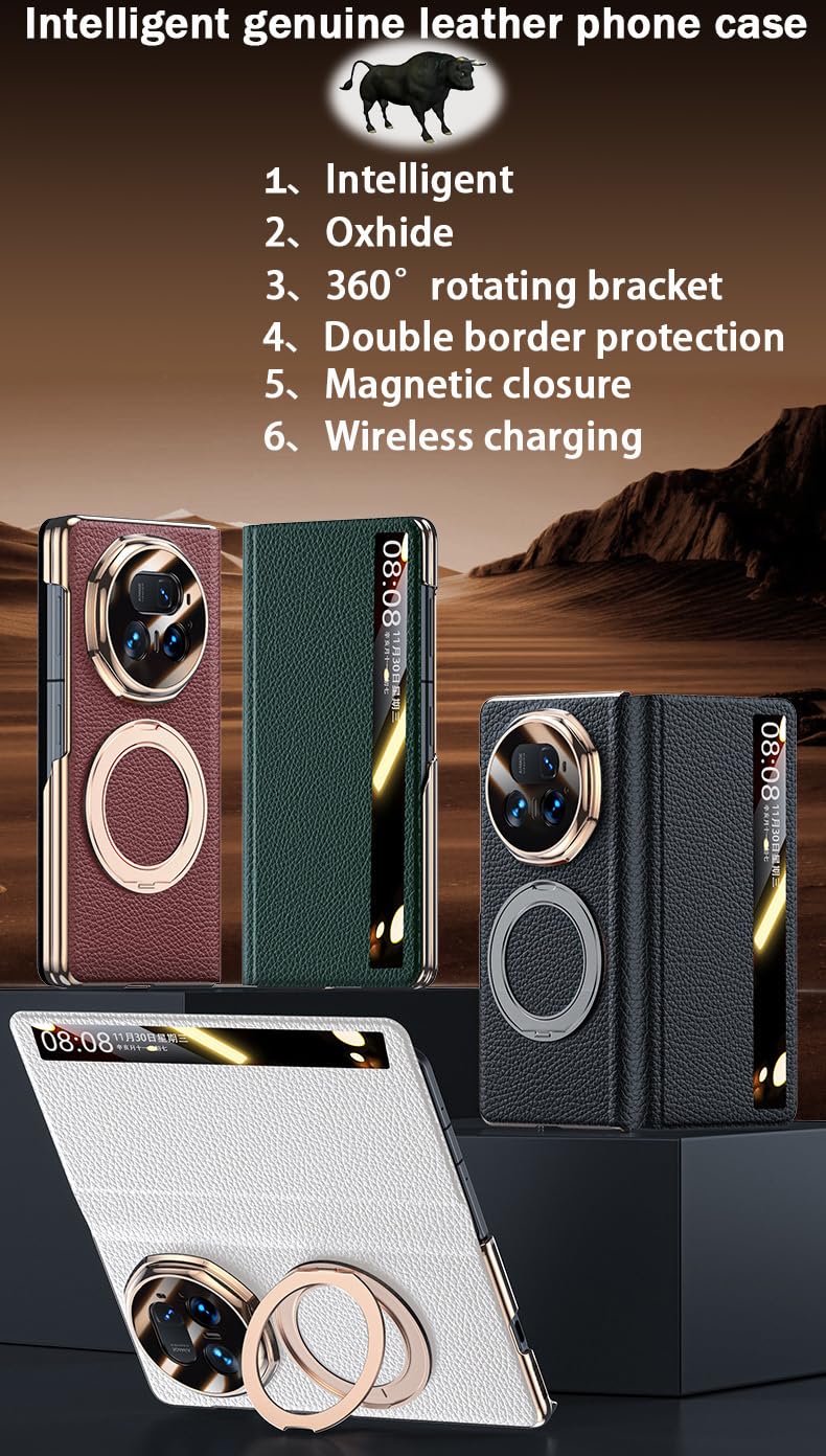 Custodia Intelligente in Pelle per Honor Magic V5. Chiusura Magnetica. Cover/Shell per Magic V 5
