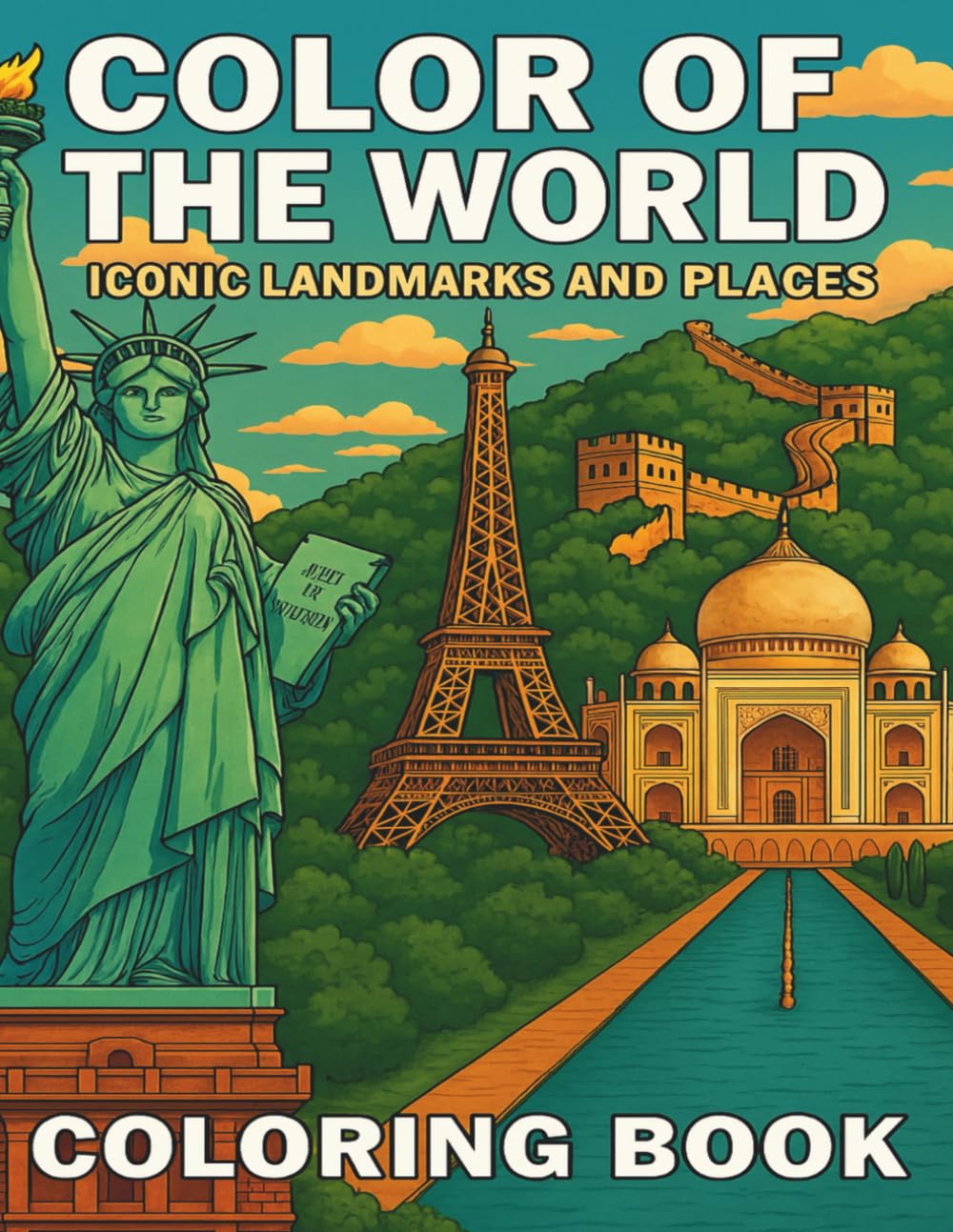 Color Of The World: Iconic Landmarks And Places Coloring Book