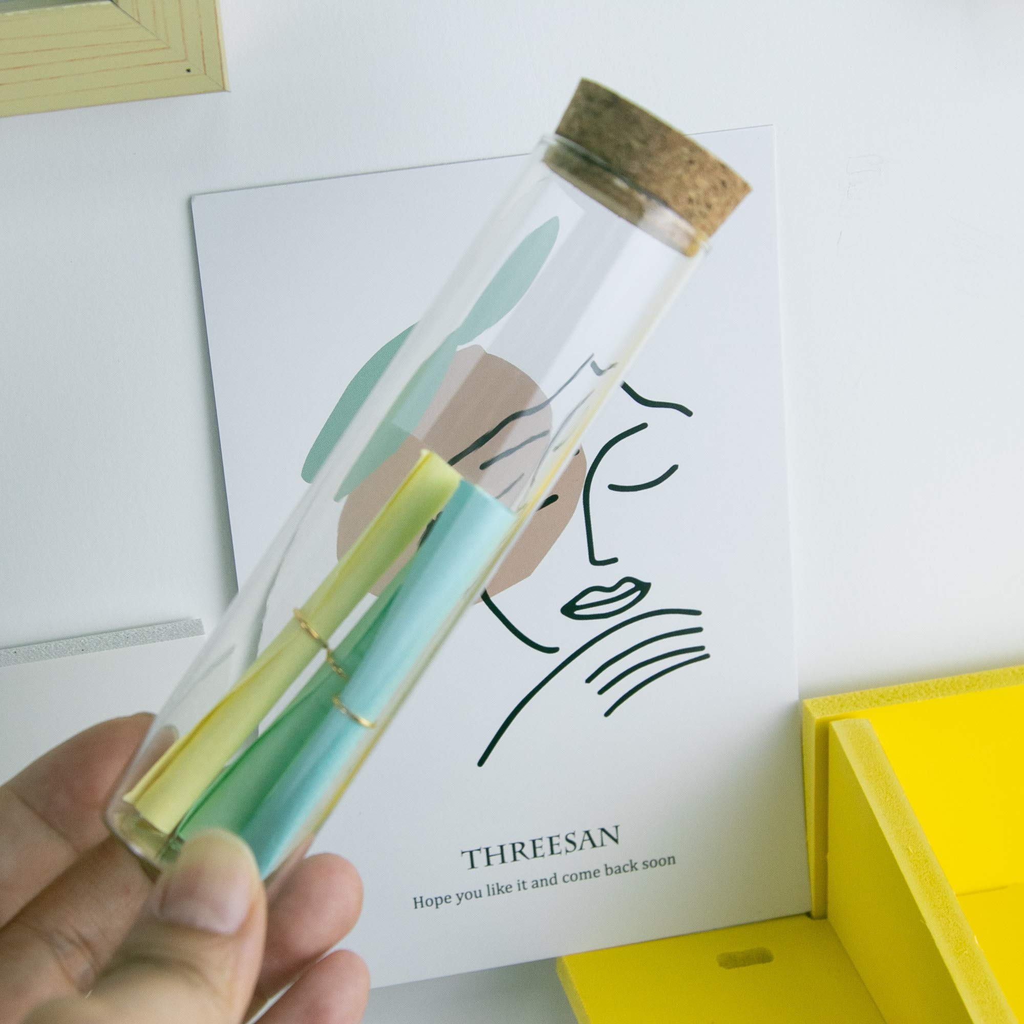 60ml transparente reagenzglas glasflasche mit korken stopfen，geeignet für die lagerung von flüssigkeiten, lakritz, sand, pulver (50, 60ml)