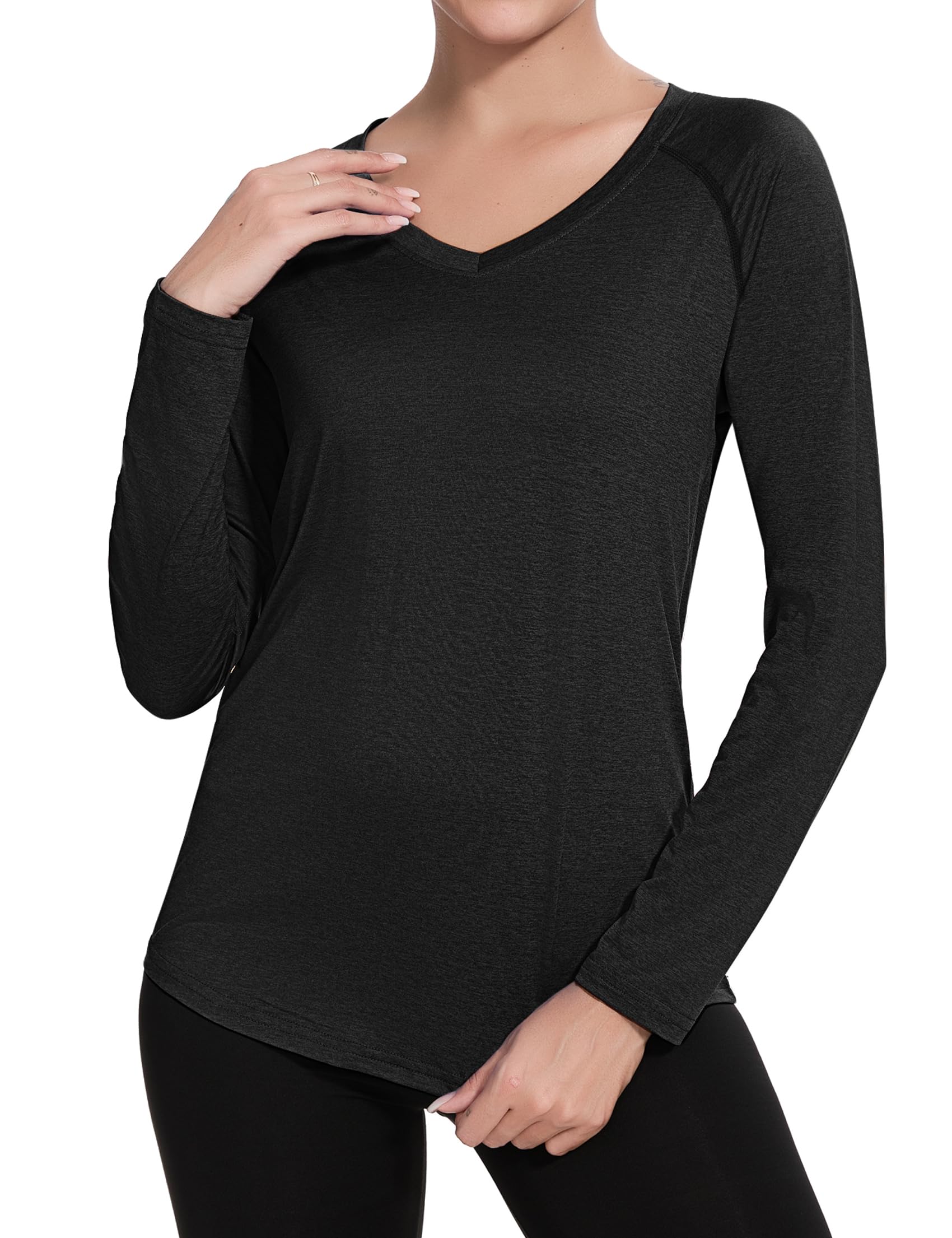 Camiseta Deportivo Mujer Camiseta de Manga Larga Camiseta Holgada de Secado Rápido Camisetas de Malla Mujer Yoga Fitness Top Ropa Deportiva Entrenamiento Atlético