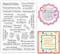 ORIGACH Snarky Birthday Sentiments Clear Silicone Stamps - 20 Funny Phrases for DIY Card Making, Scrapbooking & Crafts, 6.3x4.3 Inch