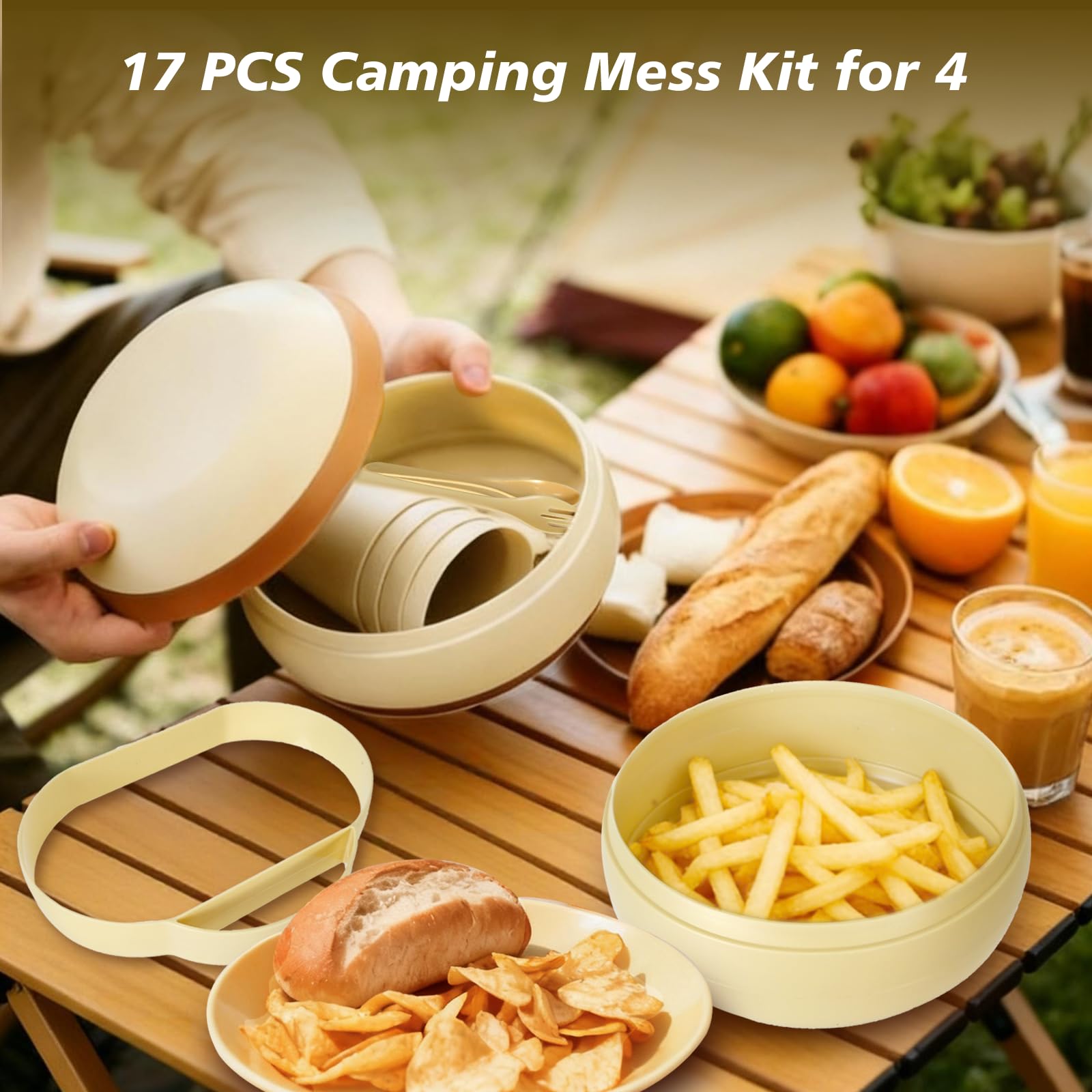Amazon.com | Camping Dishes Picnic Set, Camping Plates Cups and