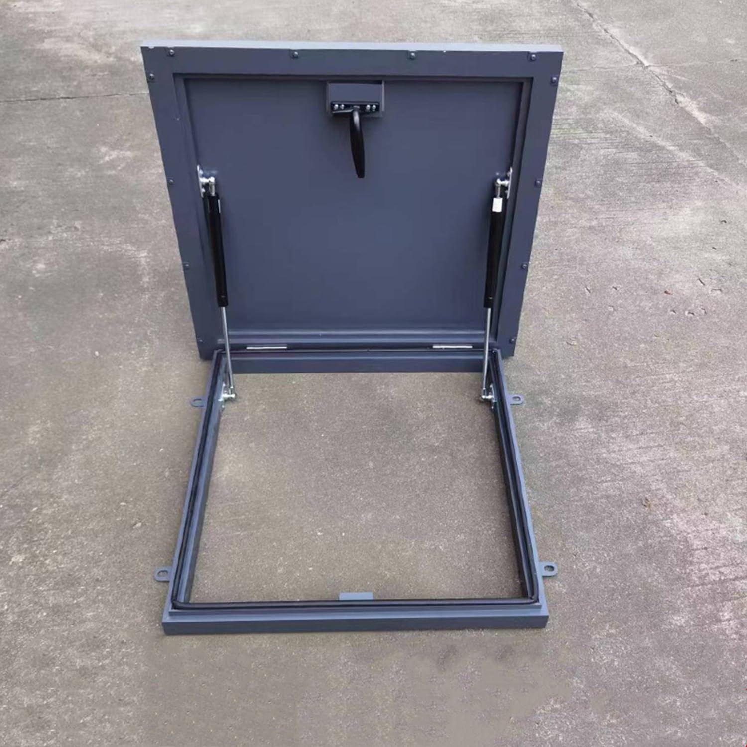 Llpsmeng-Eu One Color Commercial Roof Access Hatch, Steel Ceiling Entry Hatch With Handle & Gas Shock Strut, Rain Cover Access Port Shield Panel(30X38in)