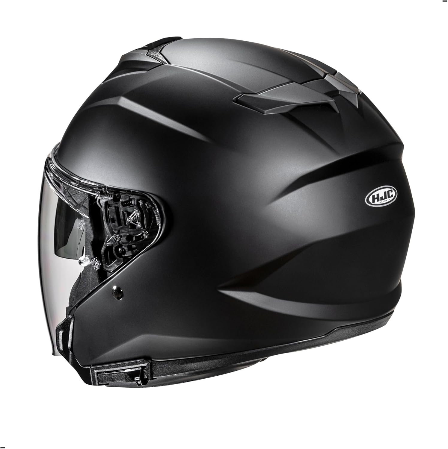 HJC i31 Solid Open Face Motorcycle Helmet, DOT Approved (Semi Flat Black, XX-Large)