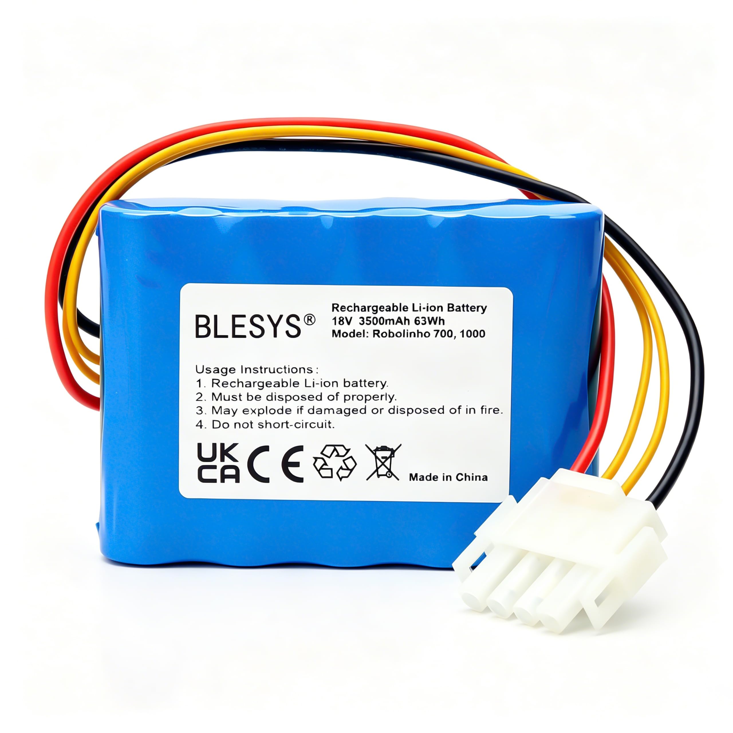 BLESYS Batería de repuesto para robot cortacésped, batería de iones de litio compatible con AL-KO Robolinho 100 110 1000 1100 repuesto para AL-KO 440629