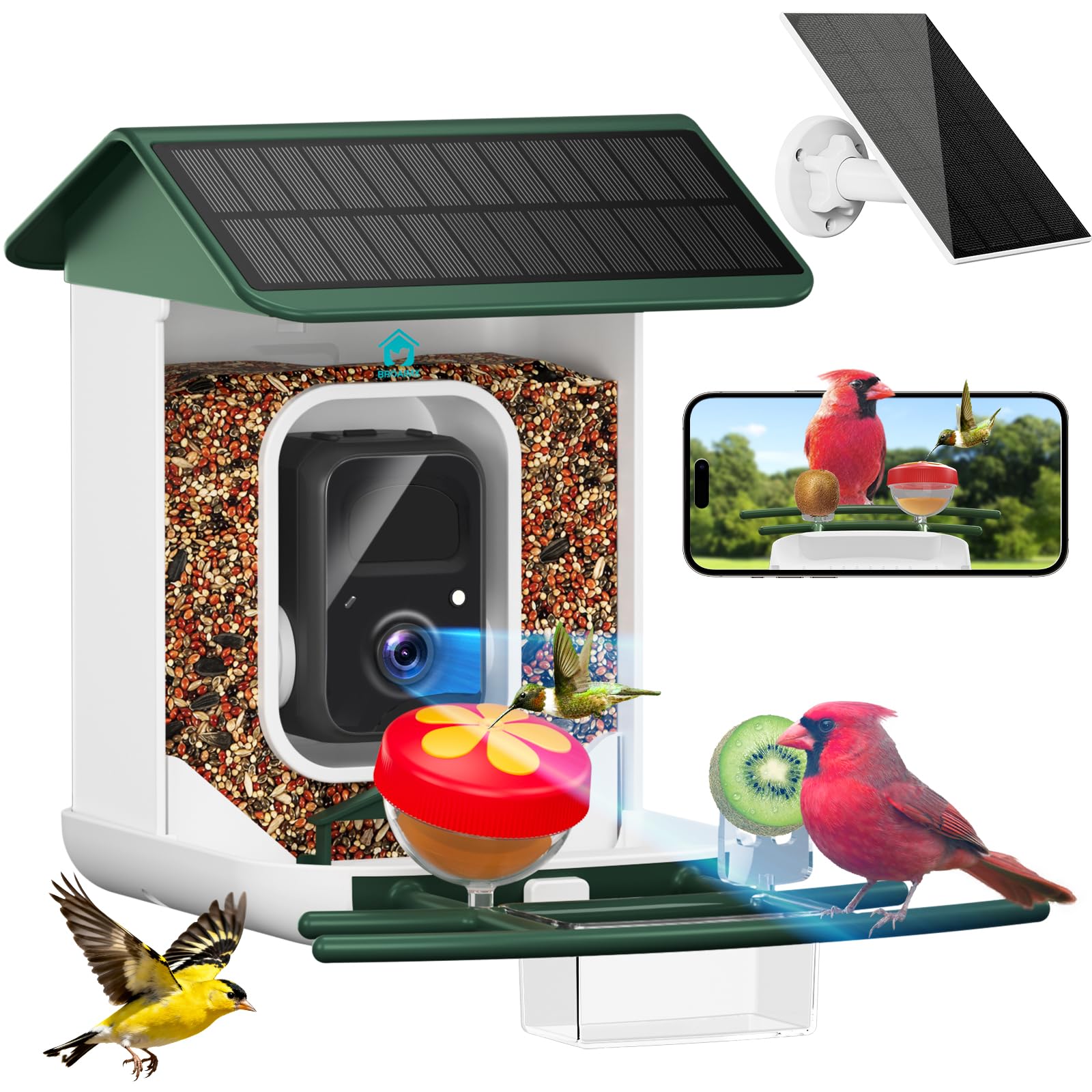 BROAIMX Smart Bird Feeder with Camera