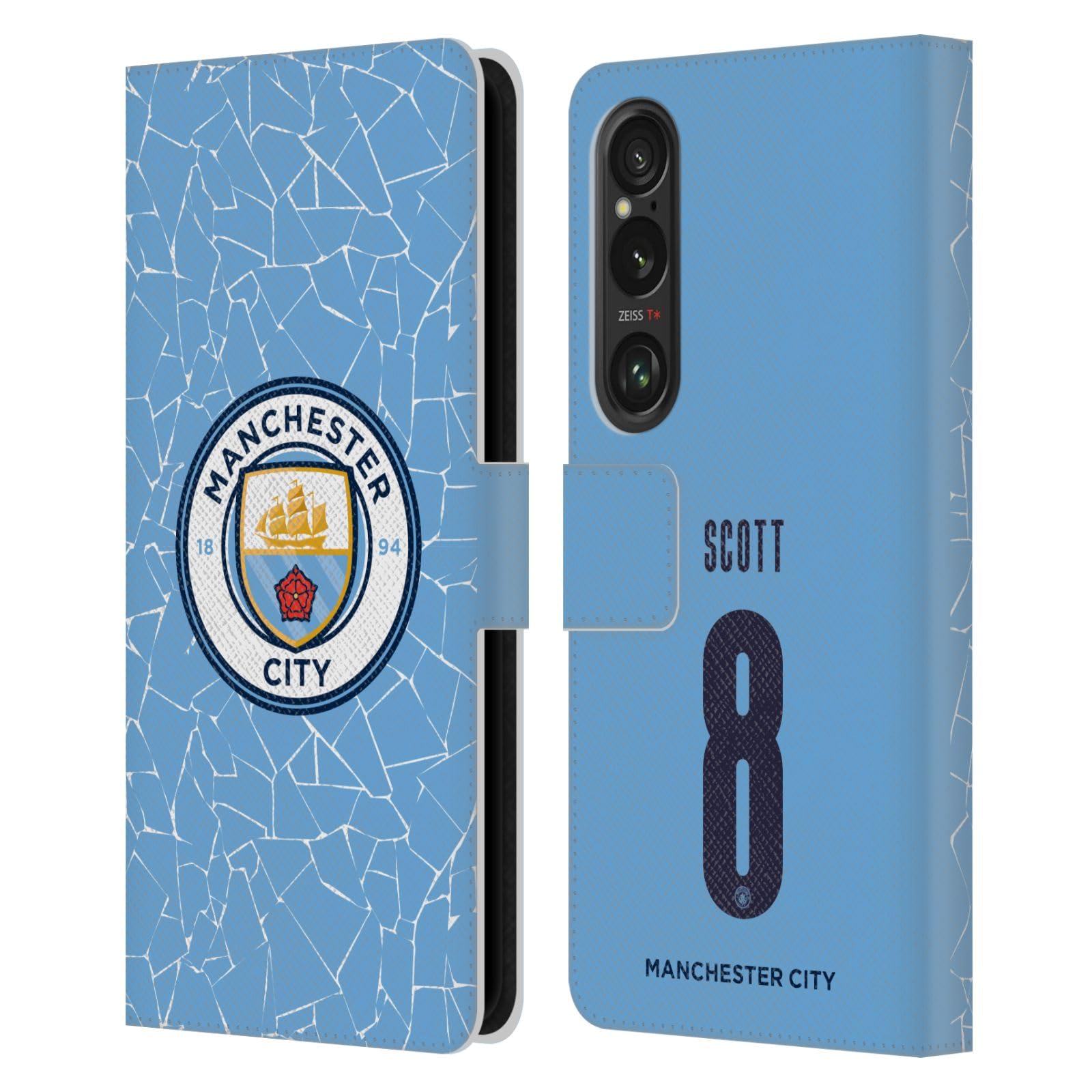 Head Case Designs Officially Licensed Manchester City Man City FC Jill Scott 2020/21 Women's Home Kit Group 1 Leather Book Wallet Case Cover Compatible with Sony Xperia 1 VI 5G