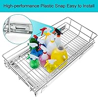 Vista 8 de Organizador de Gabinete Extraíble de 17" de Ancho X 17" de Profundidad, Cajones Deslizantes para Organizadores de Cocina y Almacenamiento, Cajones