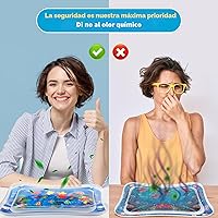 Vista 6 de Infinno Alfombra inflable para tiempo de barriga Premium para bebés, alfombra de agua para jugar para bebés y niños pequeños, juguetes para bebés