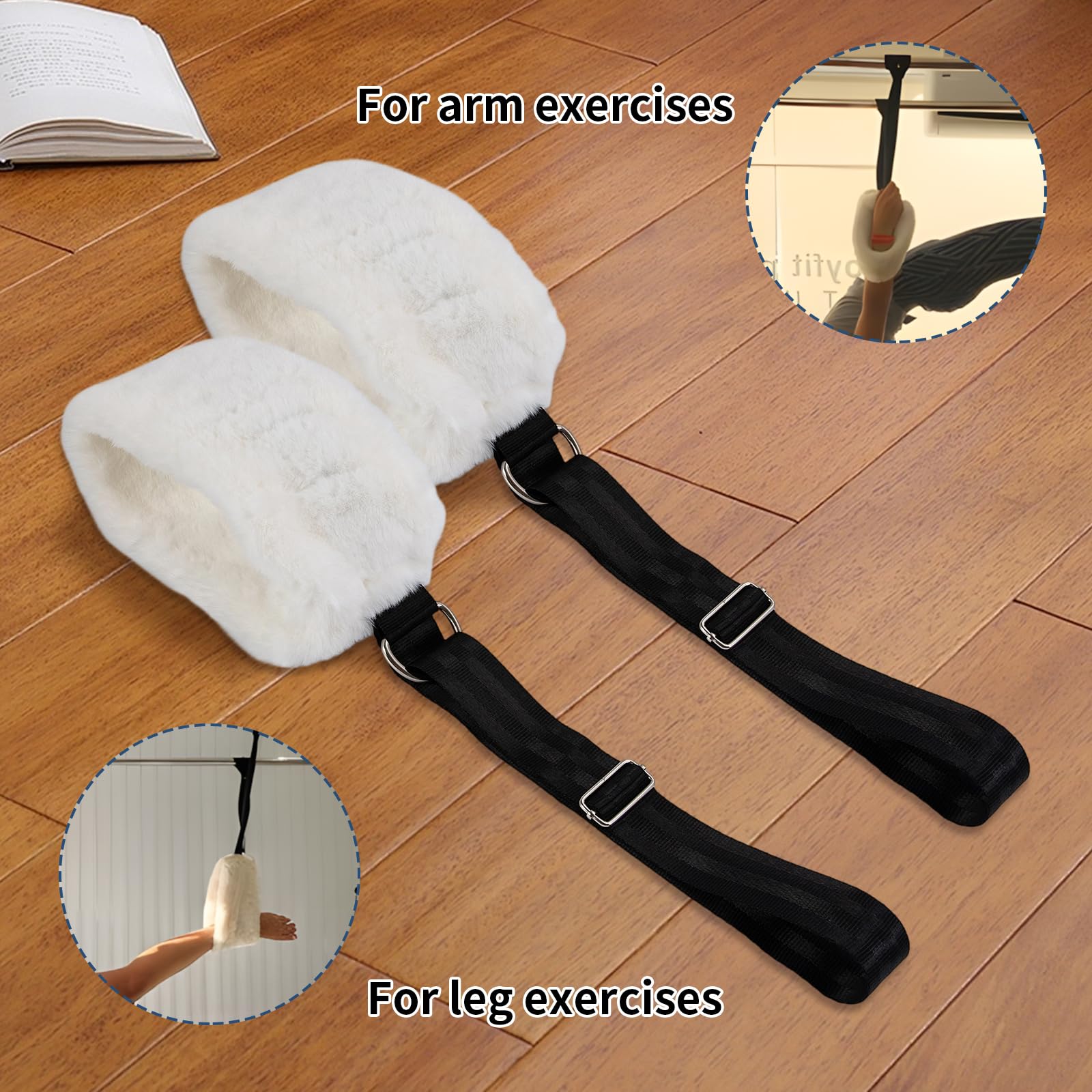 2 cinghie per Pilates Fuzzies, regolabili per Pilates Pilates, polsini in peluche per Pilate Cadillac Reformer, attrezzature per pilate per casa e studio, offrono comfort, stabilità e supporto durante