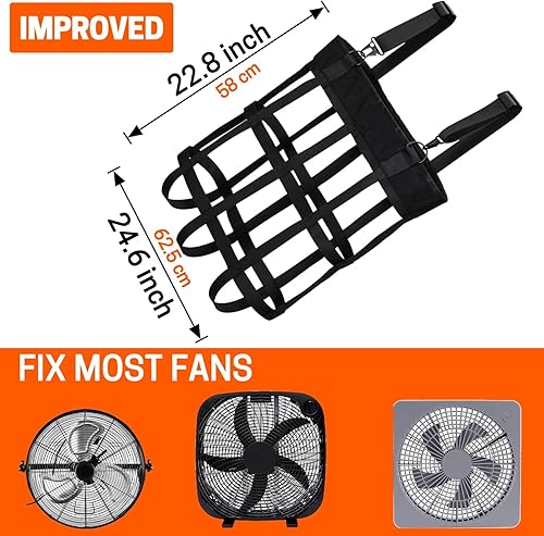 Miniatura 2 de Bolsa de ventilador de caja, soporte clásico para ventilador de caja de 20 x 20 pulgadas, soporte de ventilador de caja de red colgante para