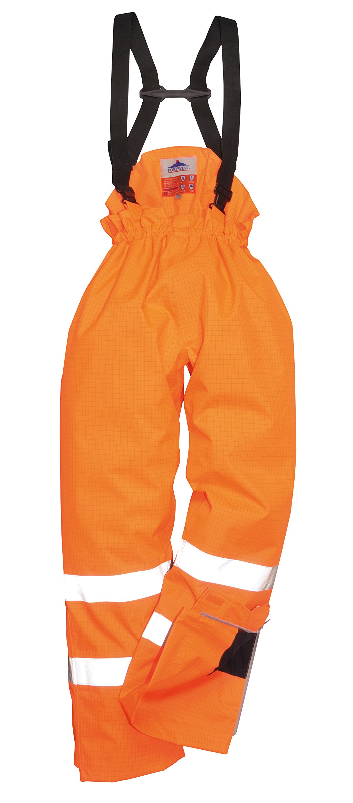 Portwest Orange S780 Bizflame Hi-Vis Unlined Antistatic Fr Rain Trousers