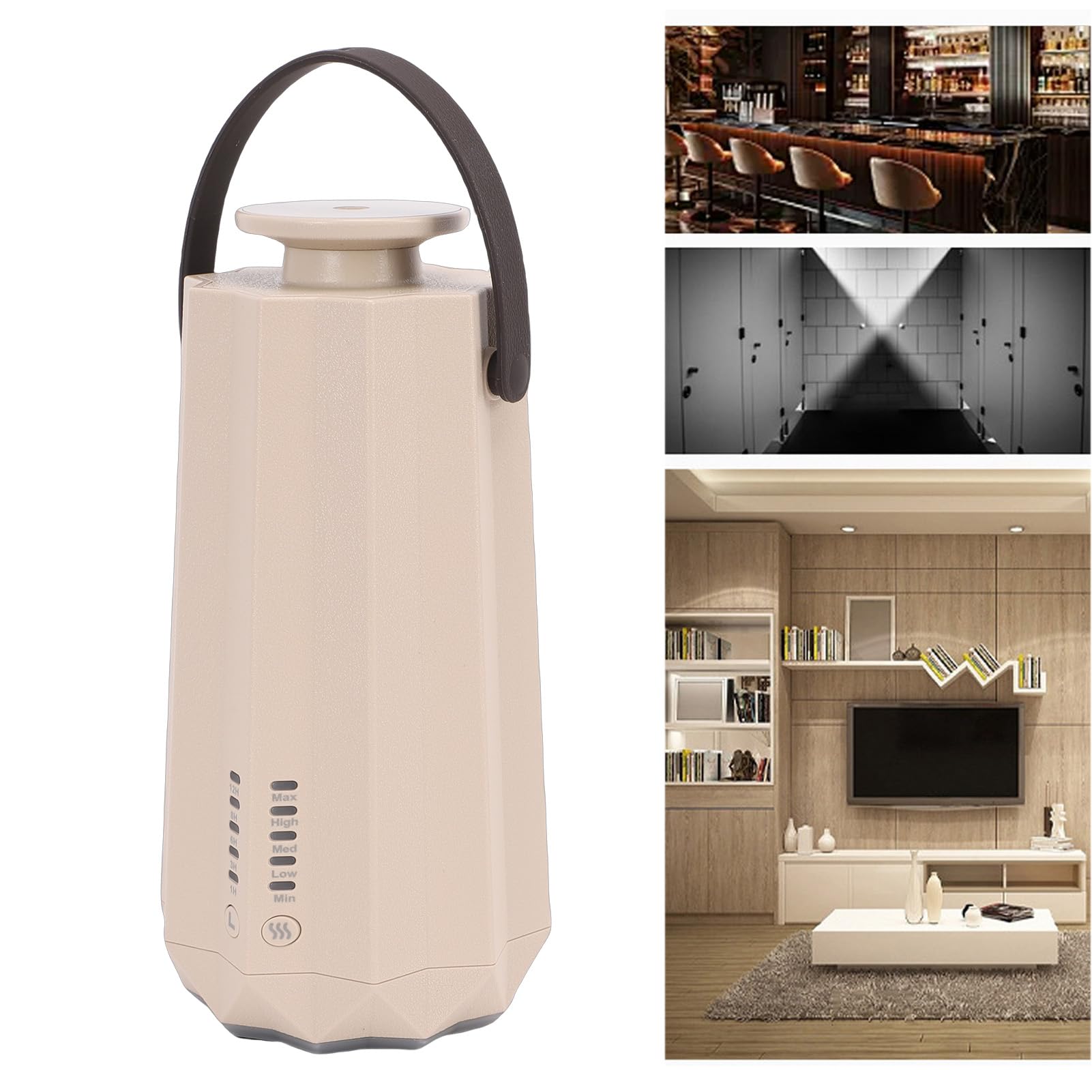 Brrnoo Diffusore di Oli Essenziali Intelligente Diffusore di Aromaterapia di Fragranze 50 Ml APP e Controllo Tramite Pulsante Spray Automatico Basso Rumore ≤ 40 DB per C (Beige)