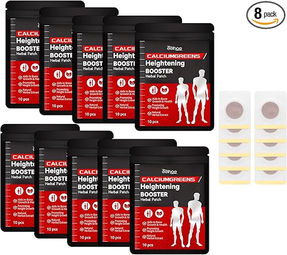 SHENSE Herbal Calcium Support Patchï¼Œ Heightening Booster Herbal Patchï¼ŒHeight Growth Patch, Herbal Height Increasing Foot Patch, Promote The Growth of Skeletal Muscles (8pack)