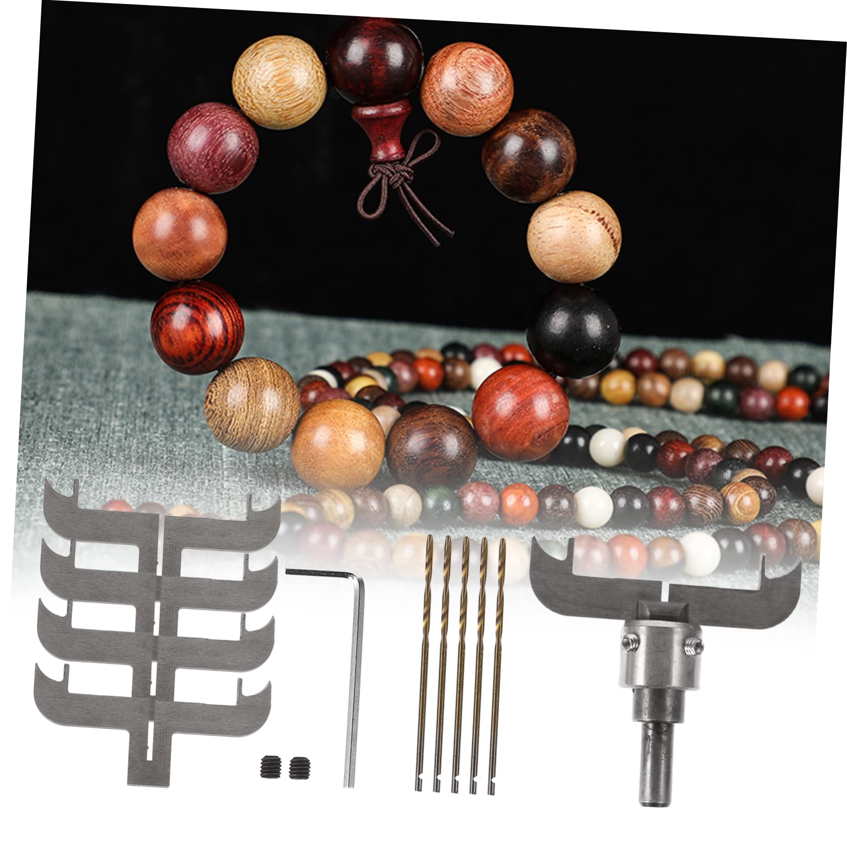 Healifty 1Juego Herramientas de Carpintería con Taladro para Pulseras y Cuentas de Madera Kit de Fresado para DIY para Perforaciones de Madera y Creación de Anillos