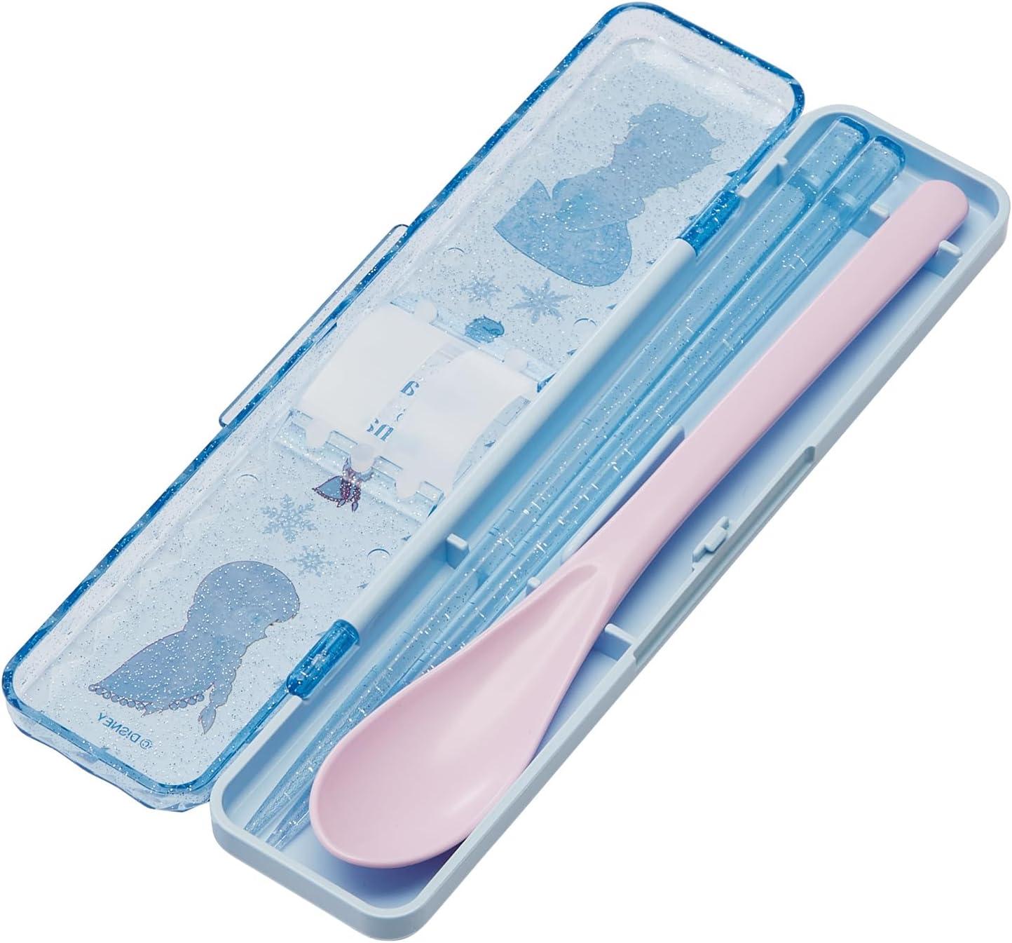 Skater CCS3SAD-A Disney Frozen x Nakagawa Shoko Girls Chopsticks and Spoon Set, Diamond Cut, 7.1 inches (18 cm), Made in Japan