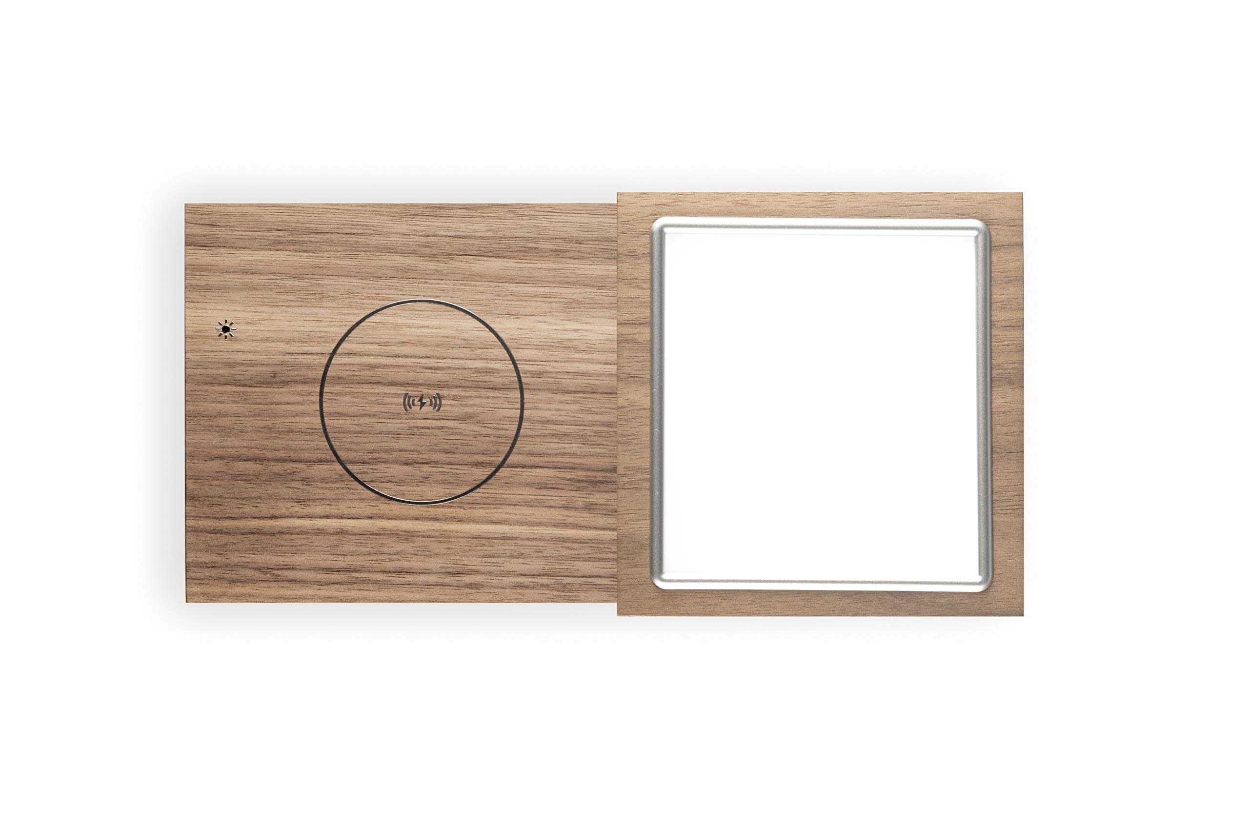 Tivoli Audio 'Revive' - Altoparlante Bluetooth con ricarica wireless e lampada LED (noce/grigio)