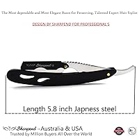Vista 3 de Sharpend Maquinilla de afeitar recta profesional para hombres Hecho a mano de acero inoxidable Kit de maquinilla de afeitar recta afeitadora