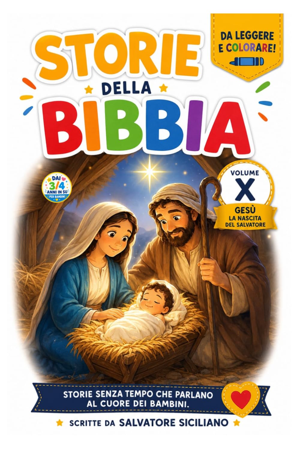 GESU': La nascita del Salvatore (Storie della Bibbia da leggere e colorare)