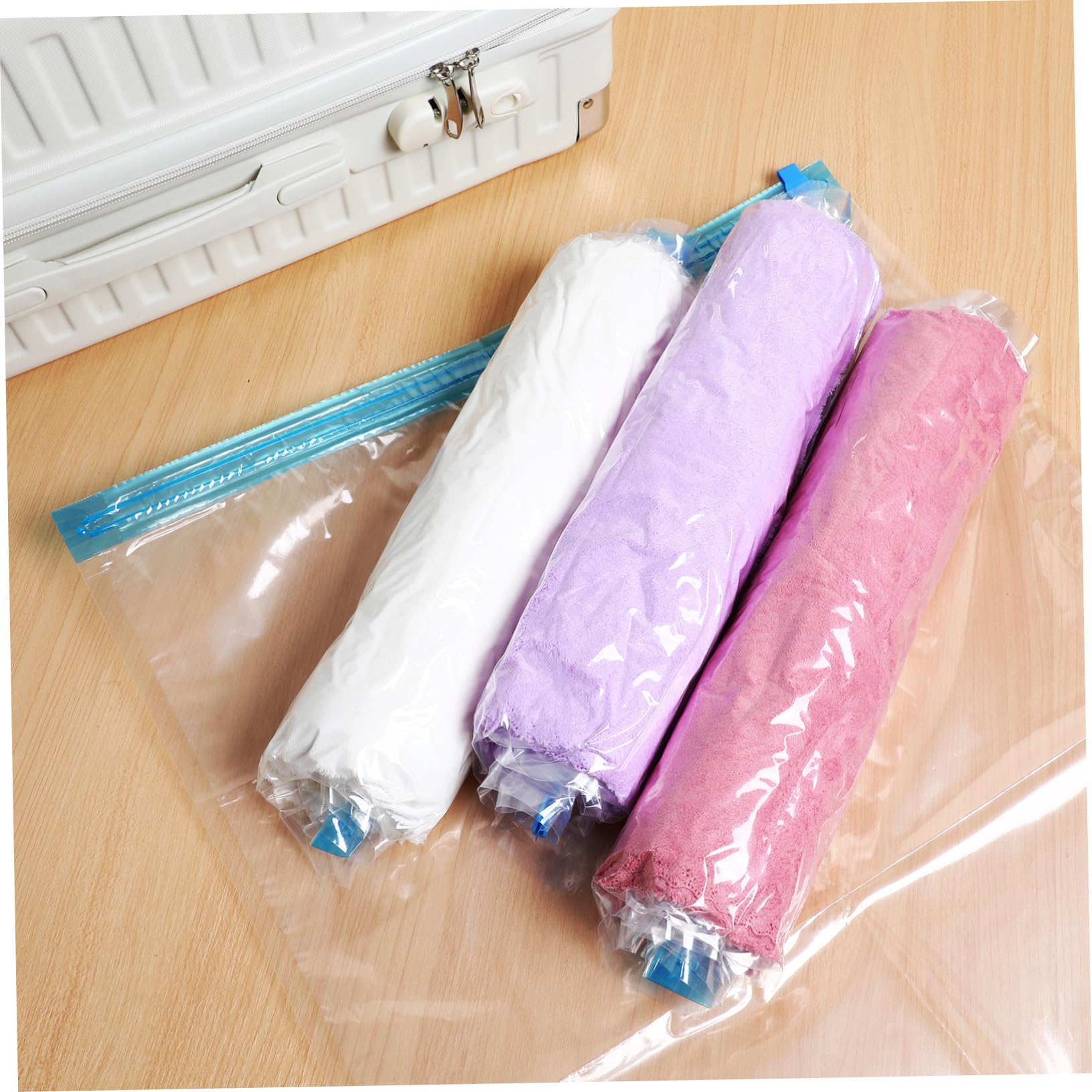 PartyKindom 12pezzi Sacchetti Sottovuoto Per Viaggi Borse Compressione Riutilizzabili Per Abbigliamento Per Organizzazione Bagagli e Risparmio Spazio Durante Trasporto