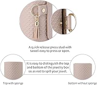 Vista 47 de Vlando Viaggio - Joyero pequeño, caja de almacenamiento para accesorios de viaje A. Gris