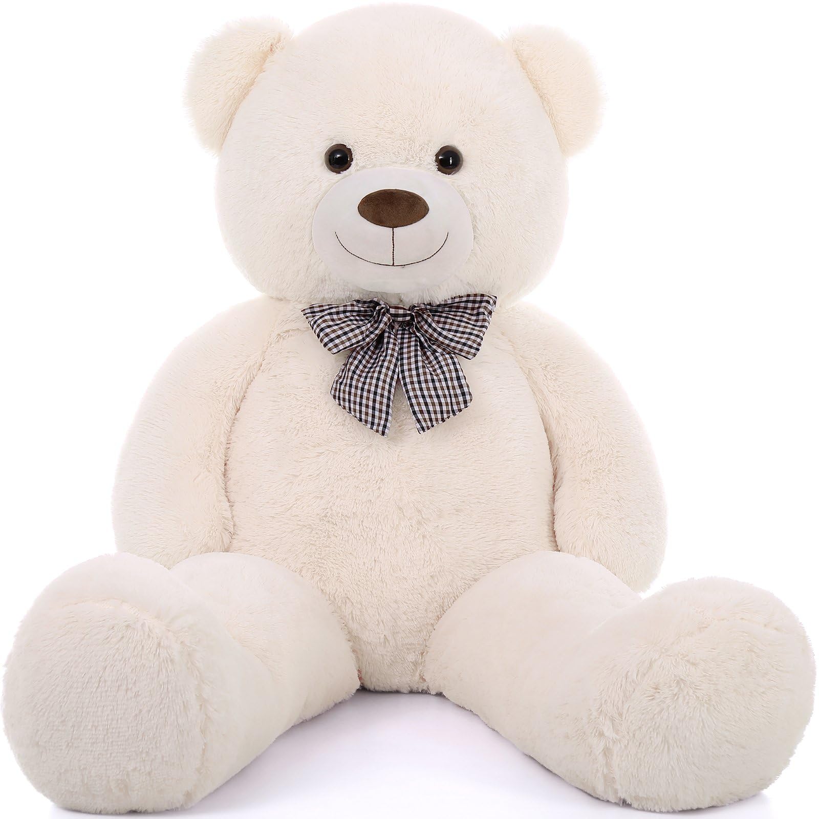 MorisMos Bow Tie Giant Teddy Bear, 39inch Large Teddy Bear Plush, Soft Big Bears for Girls Girlfriend, White