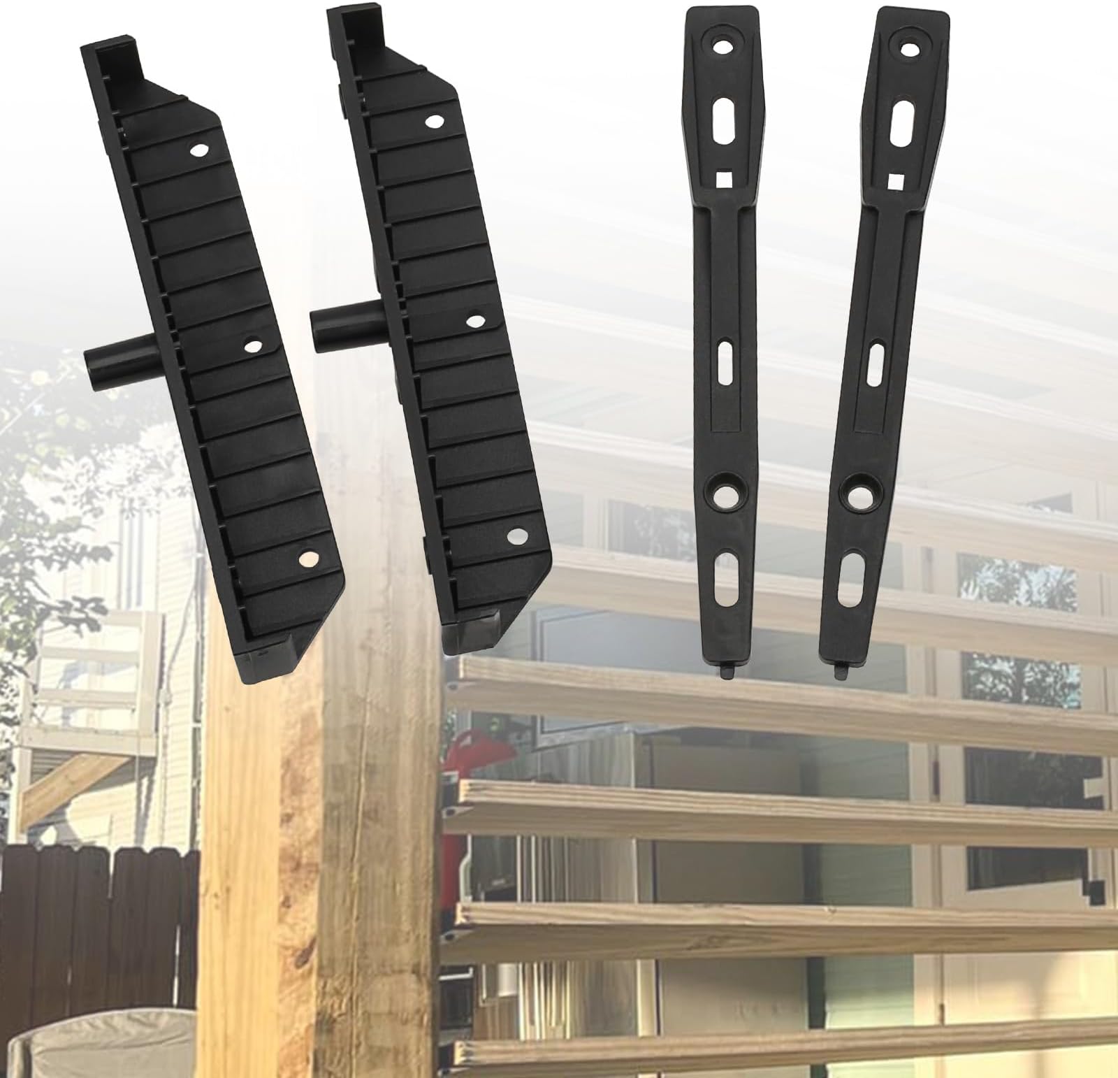 Deck Sunblind System Brackets, Louver Hardware Kit for Blinds and Shutters, Each Set Holds up to 11 Boards(48" Wide), Louvers Bracket Shutter Hardware Kit (1)