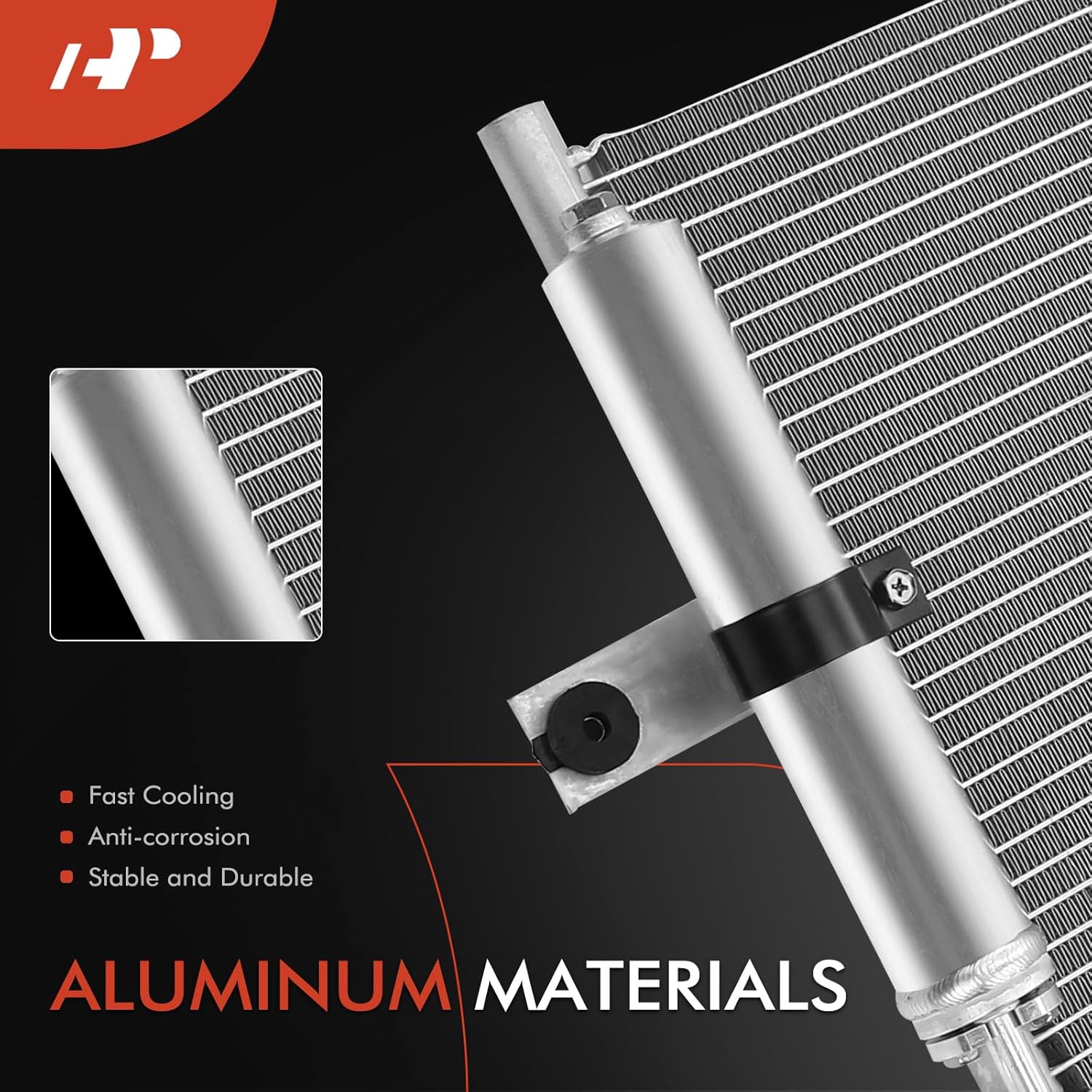 A-Premium Air Conditioning A/C Condenser Compatible with Nissan Frontier 2003-2004, Xterra 2003-2004, 2.4L 3.3L, Replace# 3100, 921001Z600