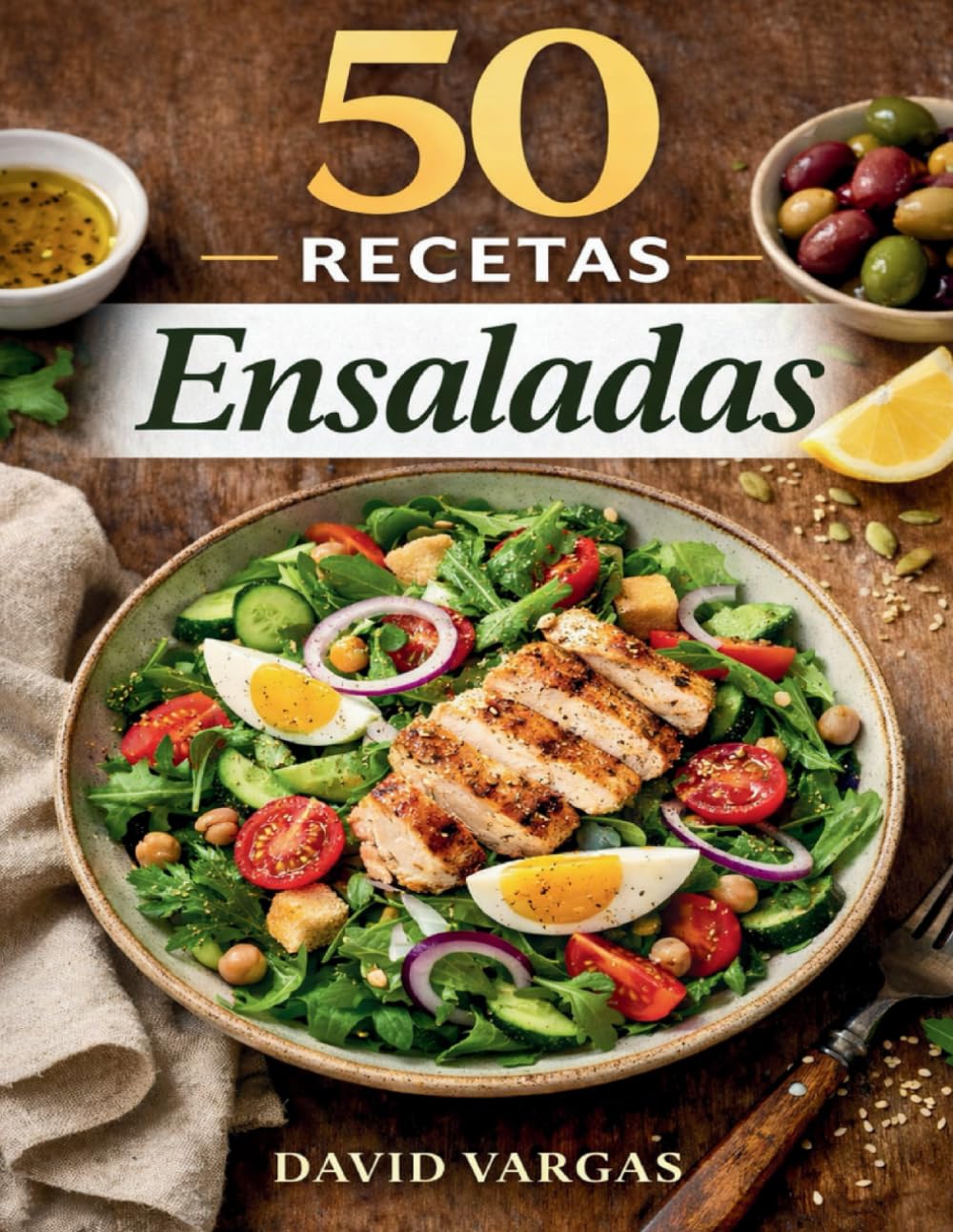 50 Recetas de Ensaladas para Todos los Días: Ideas fáciles, variadas y sabrosas con ingredientes comunes