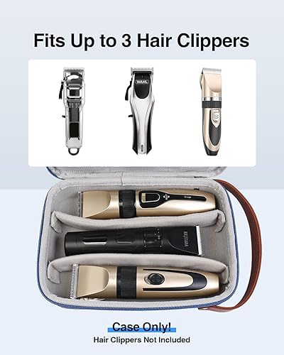 Miniatura 3 de Luxtude Estuche de viaje para cortapelos portátil, bolsas rígidas para cortapelos y suministros, bolsa de recortadora resistente, accesorios de