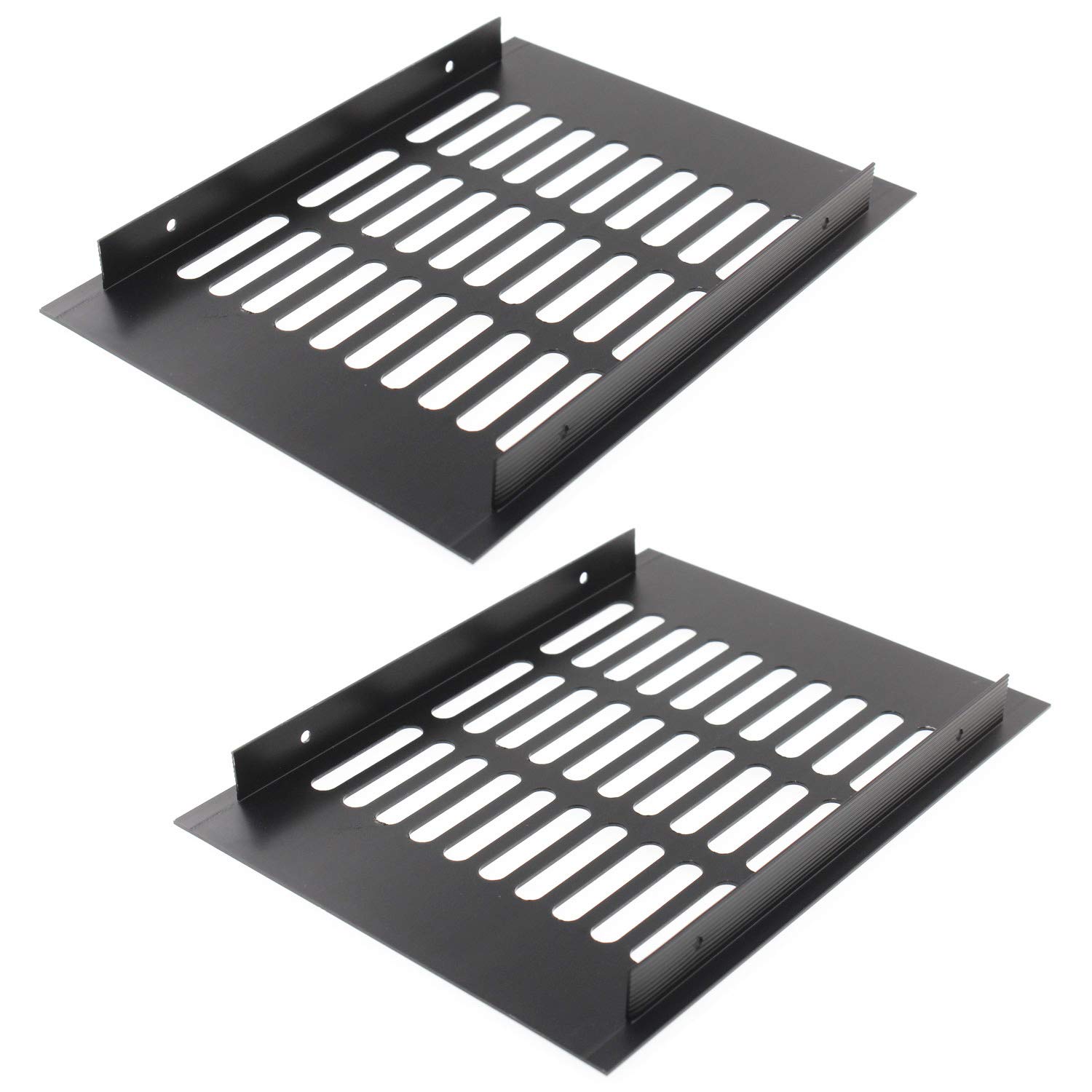 2 Stück Lüftungsgitter Aus Aluminium – 150x200 Mm (für 138x168 Mm Loch), Schwarz, Für Kleider-/Schuhschrank, Waschbeckenunterschrank Etc. – Einfach Mit Schrauben Zu Montieren