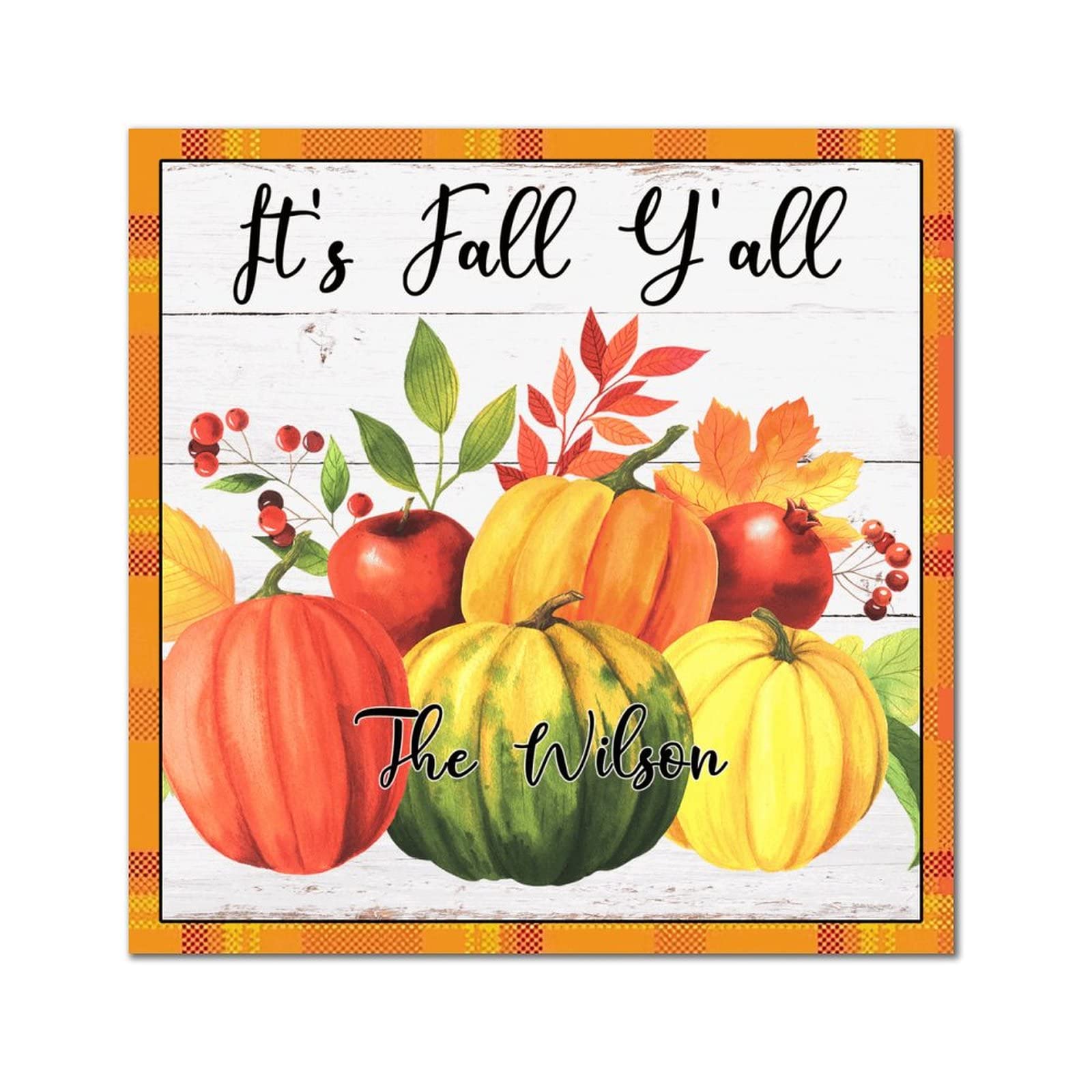 Cadeau de pendaison de crémaillère plaque en bois automne déco rustique