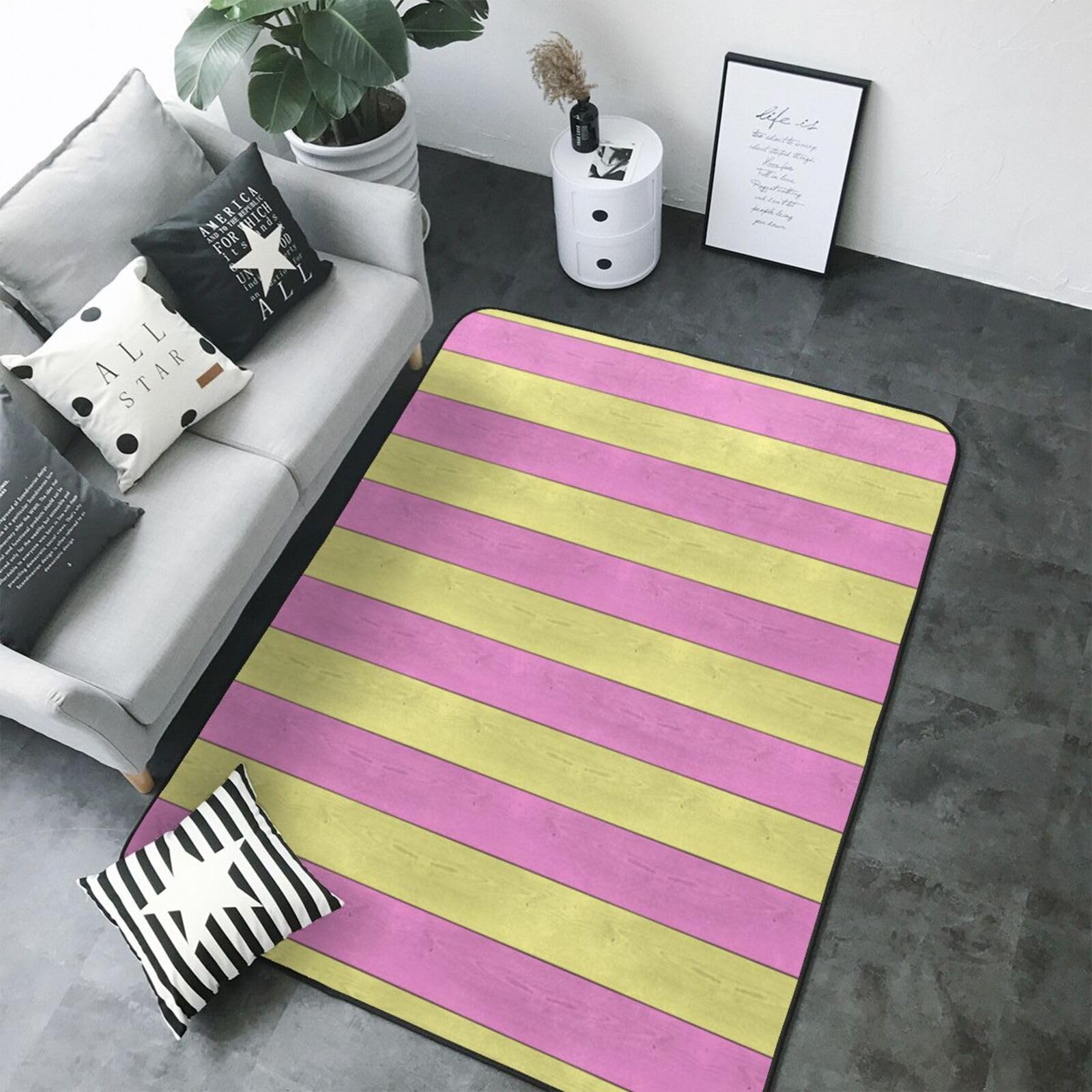 Tapis de salon lavable et antidérapant grand format doux pour bureau