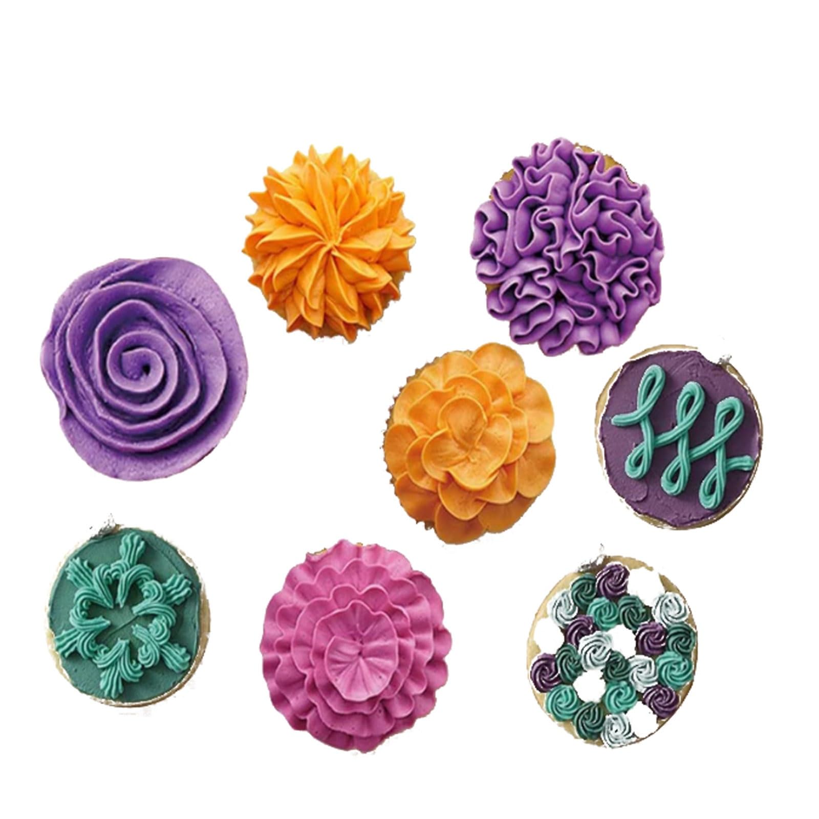Juego de boquillas for tuberías Acero Inoxidable 304 7 Piezas, Consejos Profesionales decoración Faldas Plisadas for pastelería con diseño Pasteles