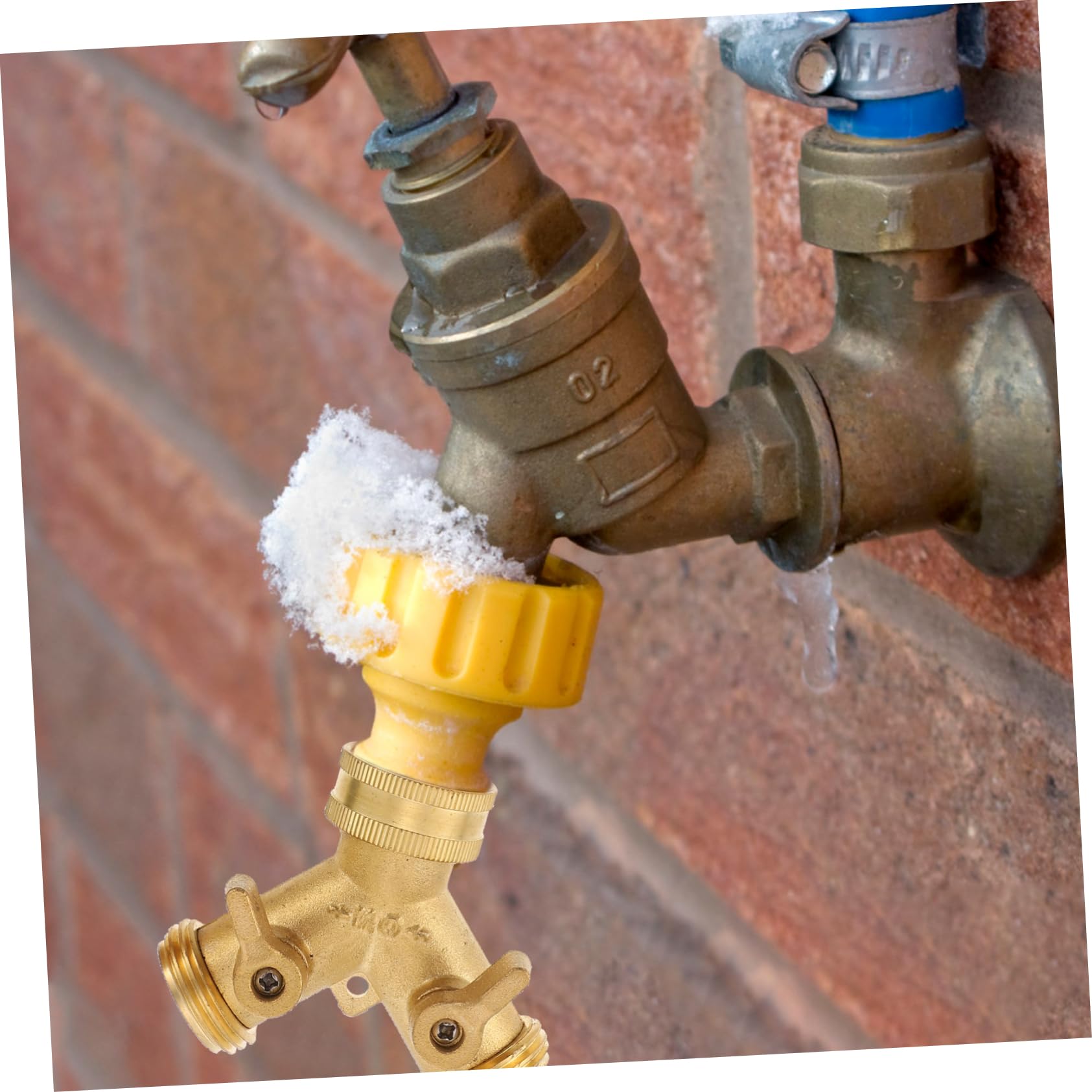 GANAZONO Adattatore a Y per Rubinetto e Tubo da Giardino in Rame, Connessione Senza Perdite, Antiruggine, | Acqua e Pressione Lavatrice, Montaggio, Giunzione senza Perdite, Accessorio per Irrigazione