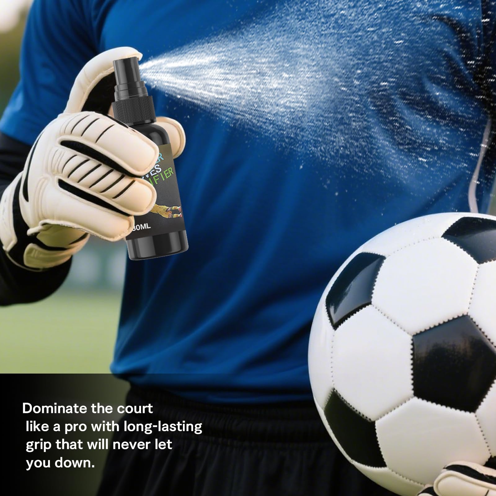 Spray Per Guanti Da Portiere Grip Spray - 30 Ml, Sistema Di Cura Per Calcio, Antiscivolo Sticky, Migliora La Presa Su Pallone, Portatile, Adatto A Tutte Le Condizioni Meteo