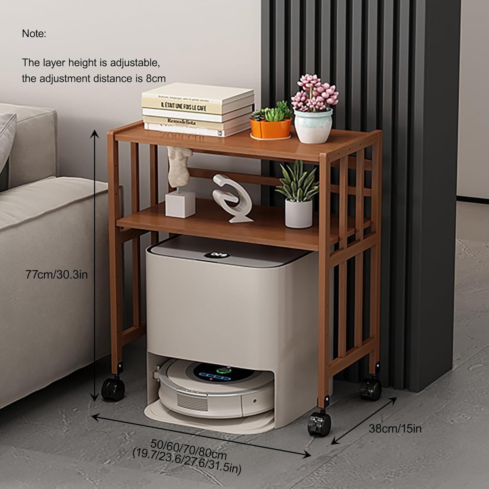 Amazon｜2段式ロボット掃除機収納キャビネット（可動棚付き