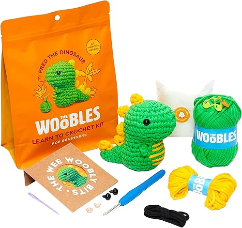 The Woobles Kit de ganchillo para principiantes con hilo Easy Peasy kit de ganchillo para principiantes completos con tutoriales de video paso a
