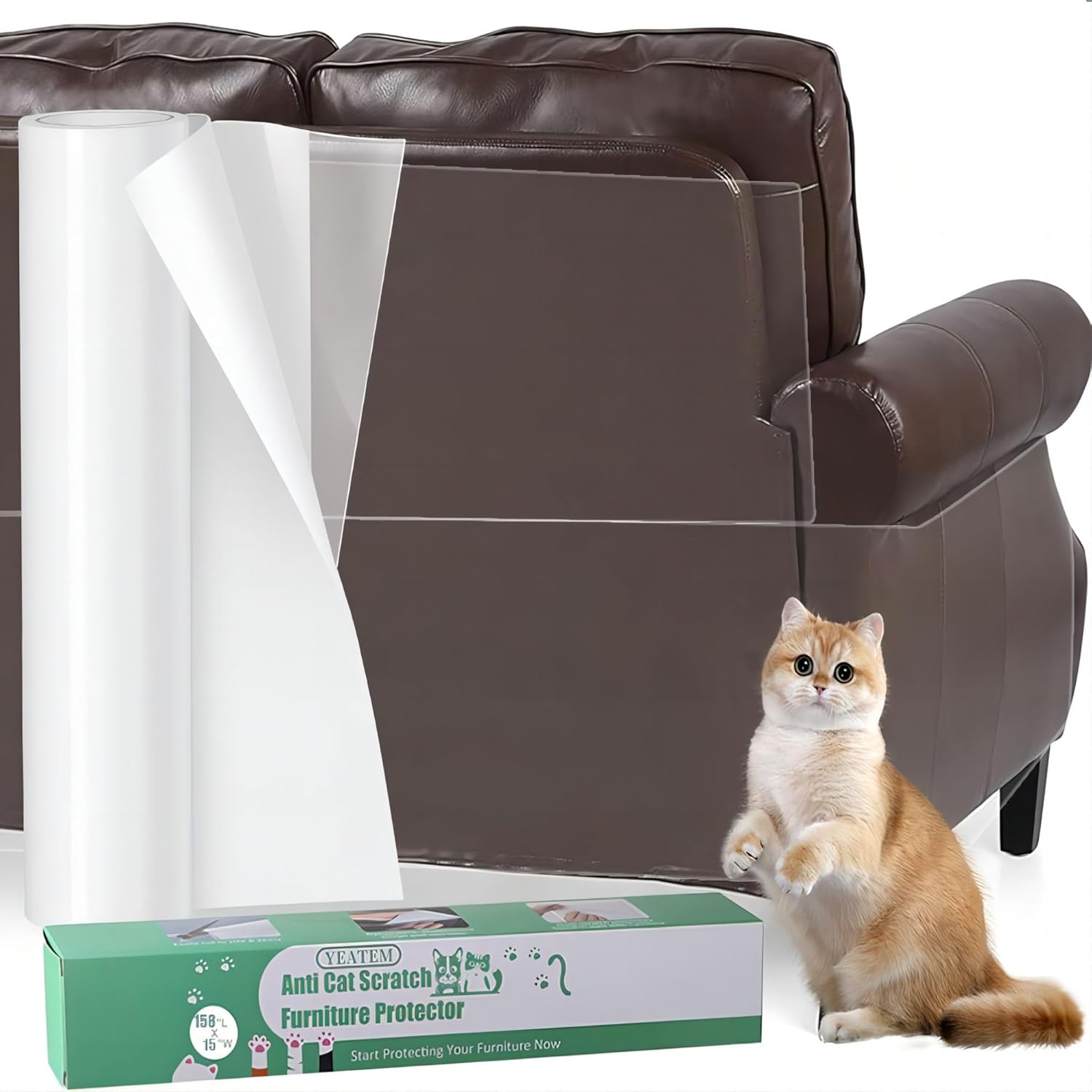 ZERNBER Protection de canapé pour chat (épais) 399 x 38,1 cm en vinyle antigriffures de chat