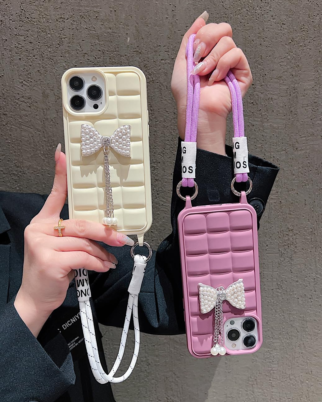 iPhoneアクセサリー that girl iPhoneケース】 ストラップ LAVENDER BLACK GIRL(ラベンダー