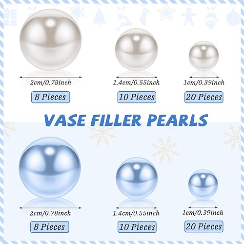 Miniatura 9 de MTLEE 2106 piezas de perlas de relleno de jarrón de Navidad para jarrones, perlas de Candyland, geles de agua, velas, centro de mesa para Navidad,