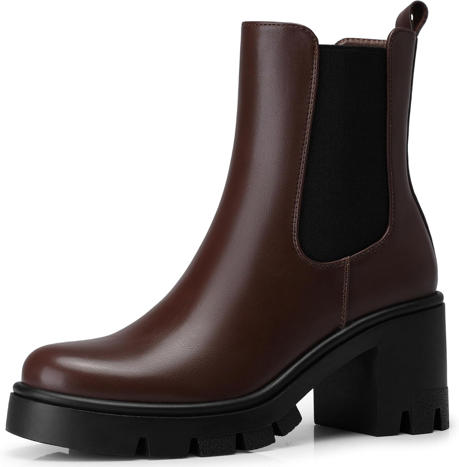 Women Chelsea Ankle Boots - Chunky Heels